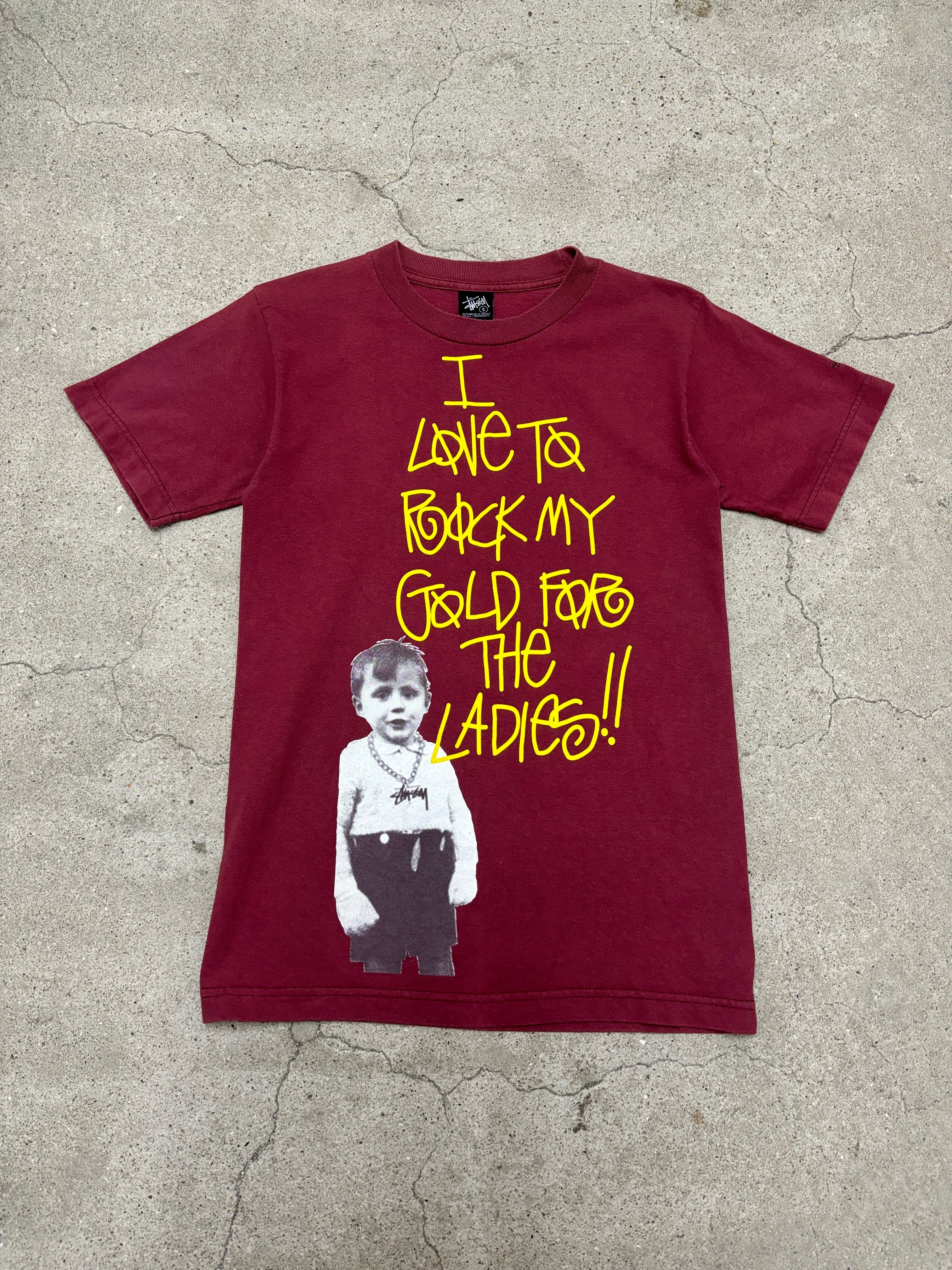 00s OLD STUSSY/Kid`s Photo print Tee/S/キッズフォトプリントT/T