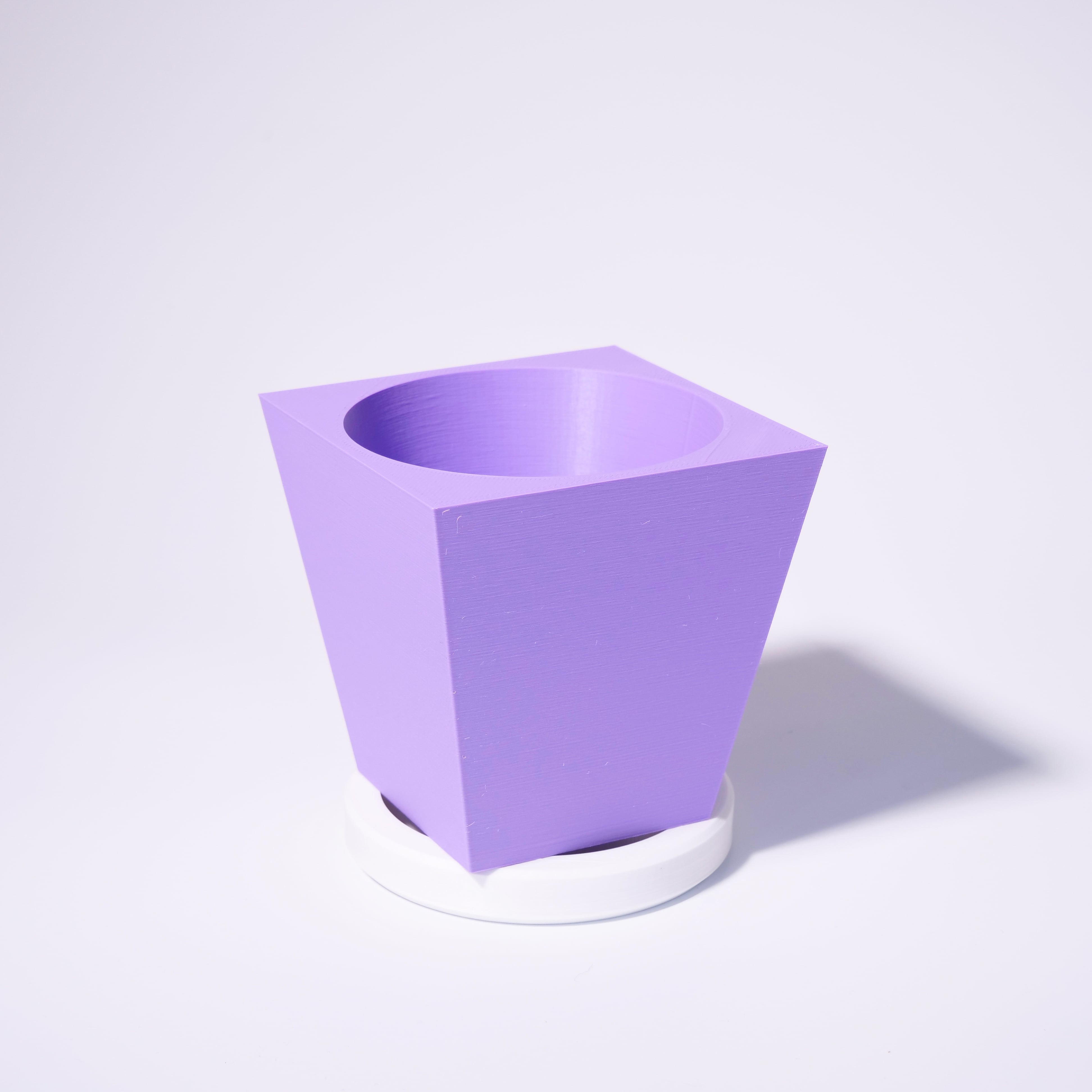 TETRAパープル(植木鉢・受け皿セット) | tanuki plants(タヌキプランツ)