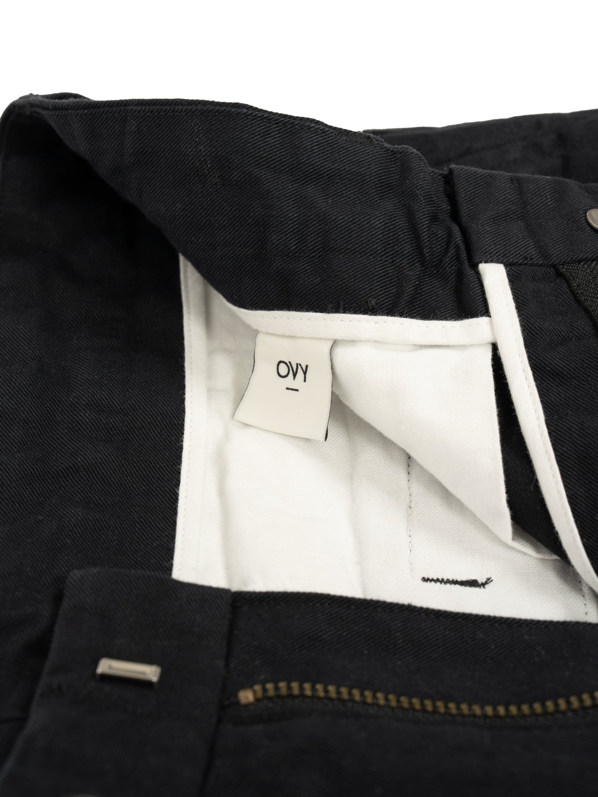 One Tuck Wide Chino Pants (black) | OVY