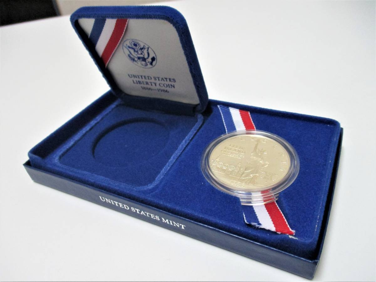 1986年-1986 リバティーコイン記念硬貨銀製メダル 1ドル ONE DOLLAR