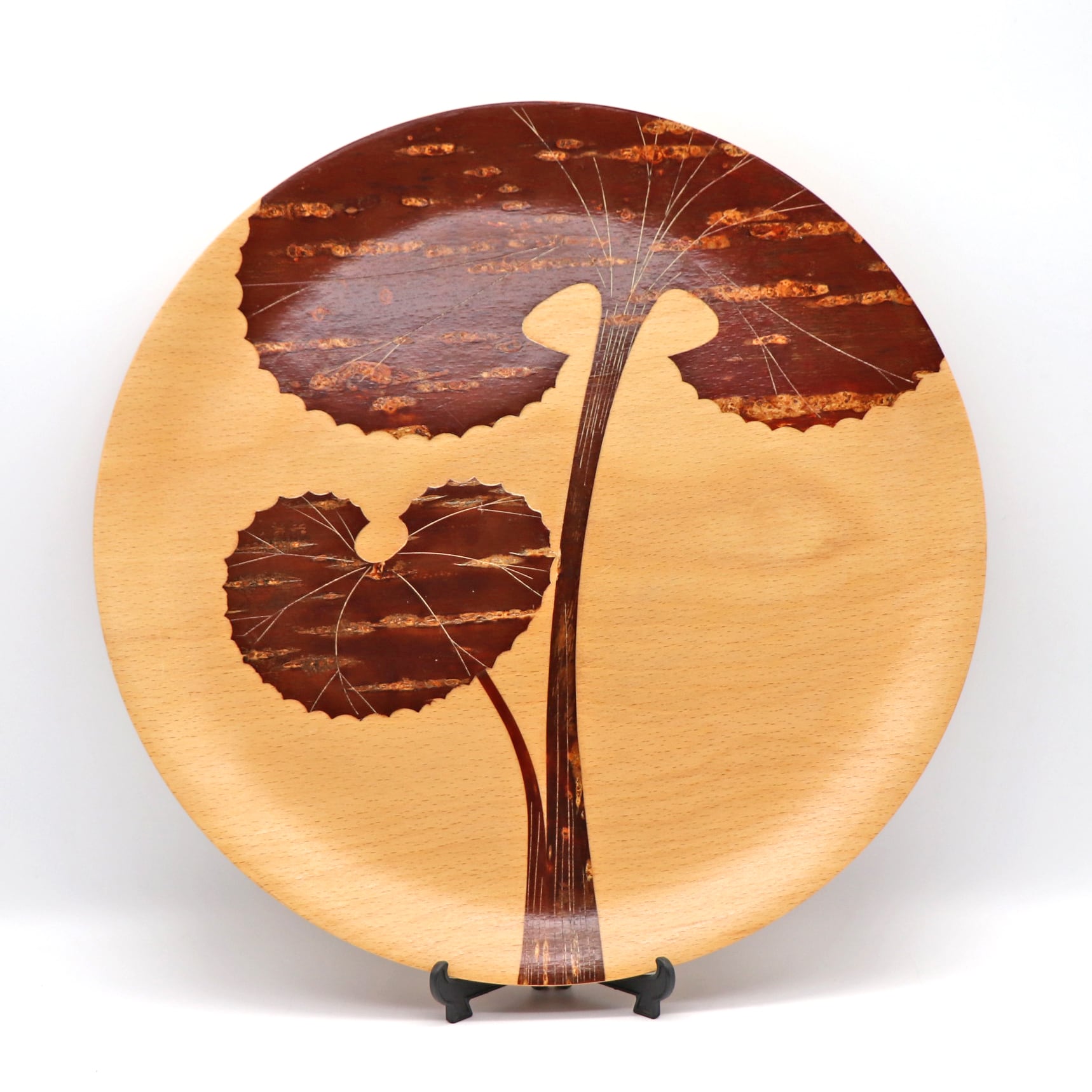 秋田角館 高級桜皮細工 16角 茶櫃 伝統工芸 樺細工 木製 茶道具