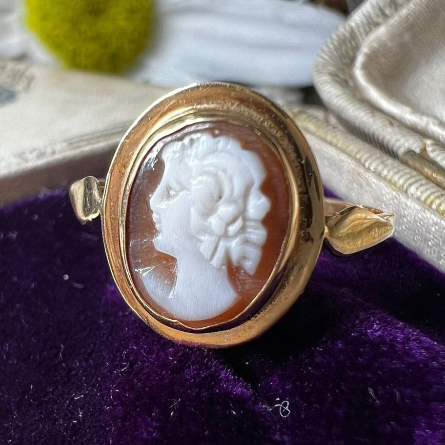 Donadio工房 ヴィンテージカメオブローチ K14 Donadio工房