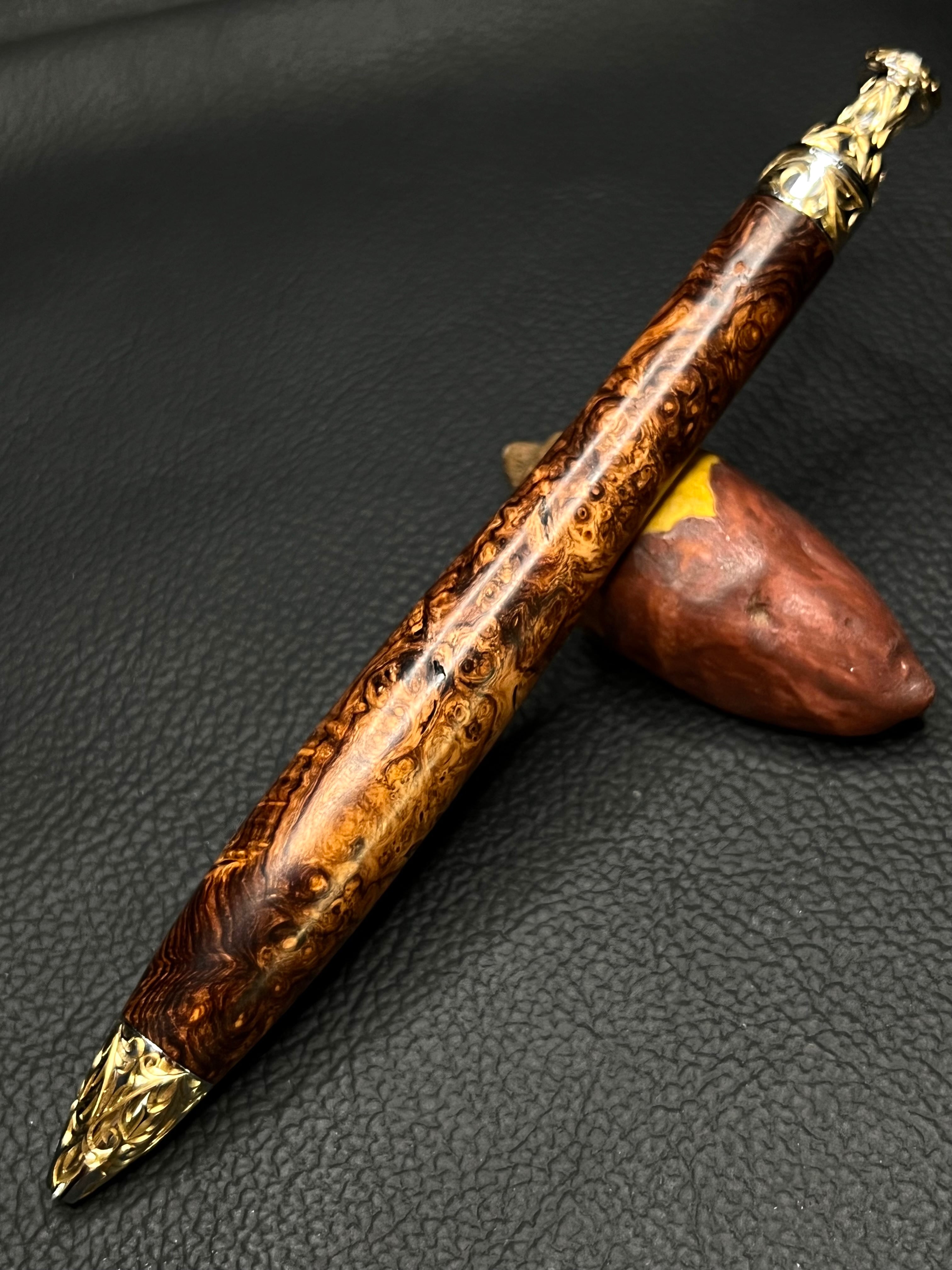 1 彫金金具 ゴールデンローズウッド瘤 極上杢 | こぶた工房