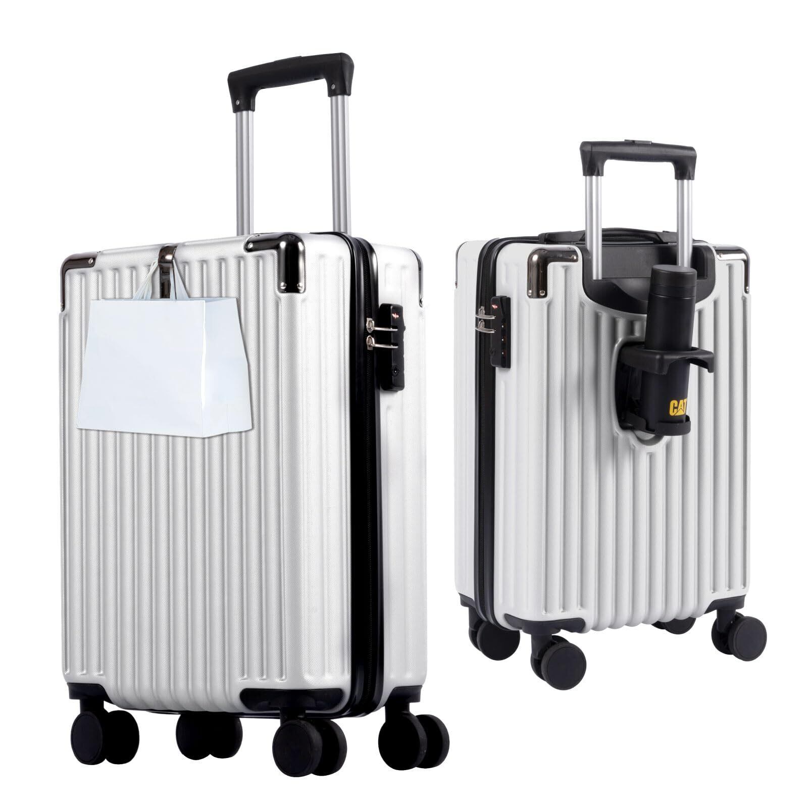 キャリーケース Lサイズ ストッパー付き軽量 ファスナー ダブル