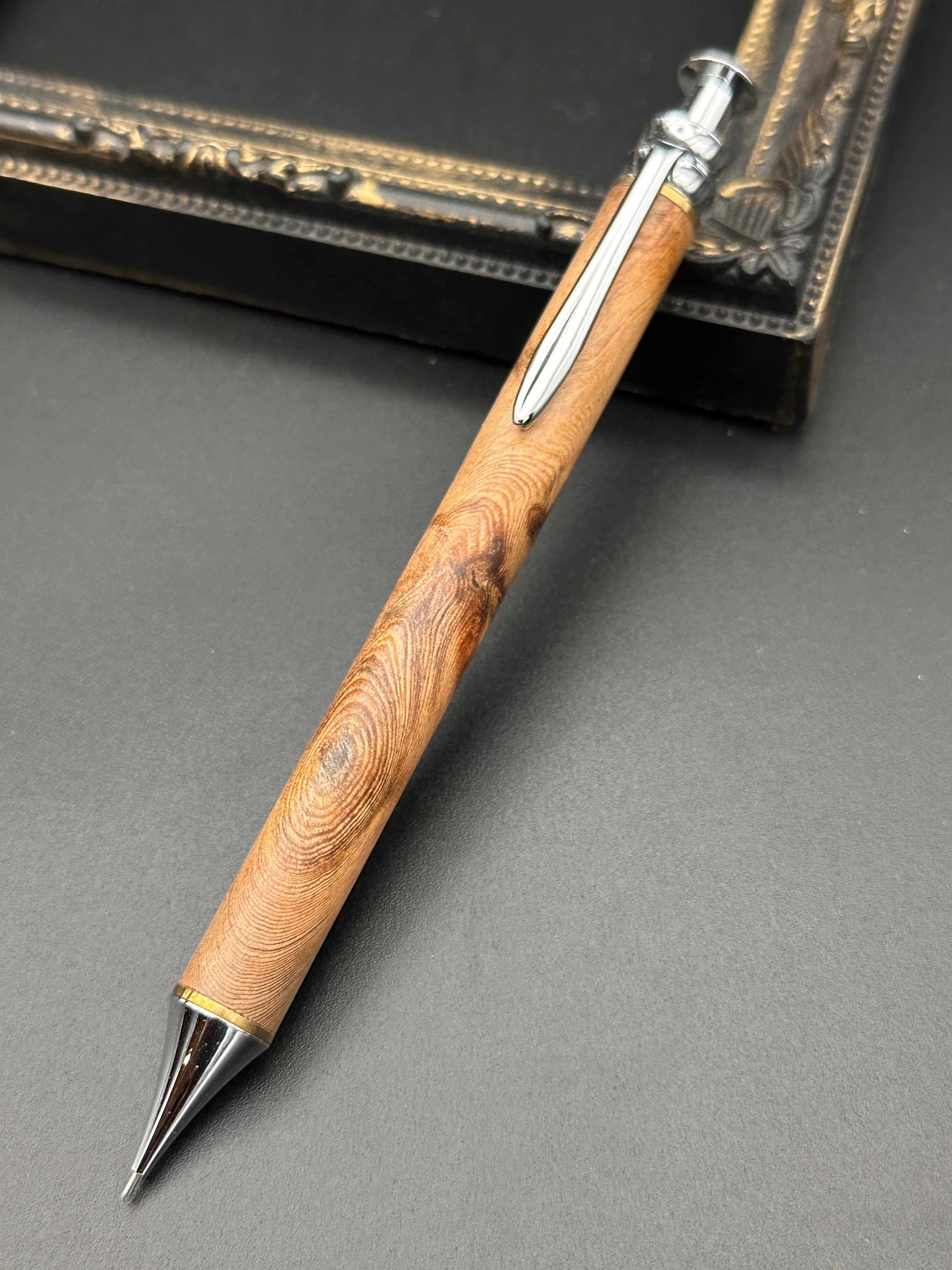 屋久杉 ハンドメイド 木軸ボールペン G2 天然木 ゴールド 屋久杉