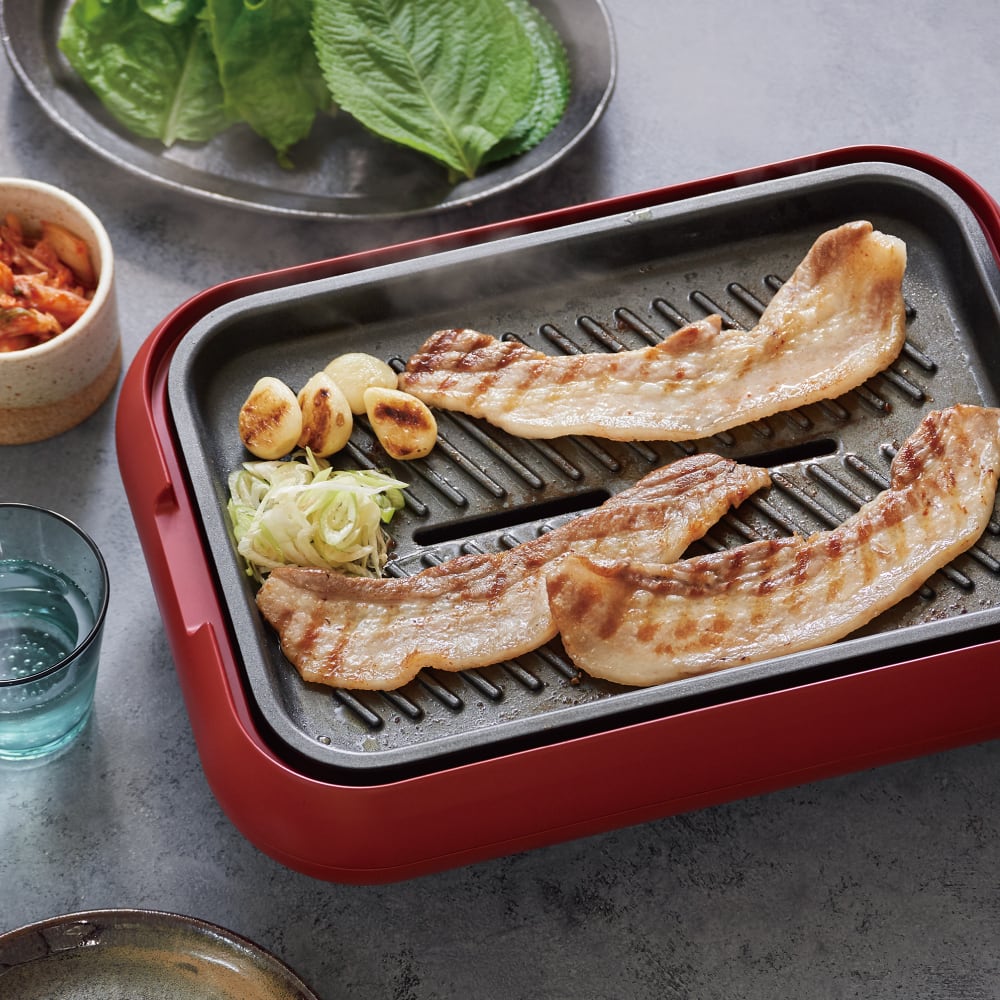 レコルト ホットプレート ベーシック ／ レッド / グレー RHP-3（RGY