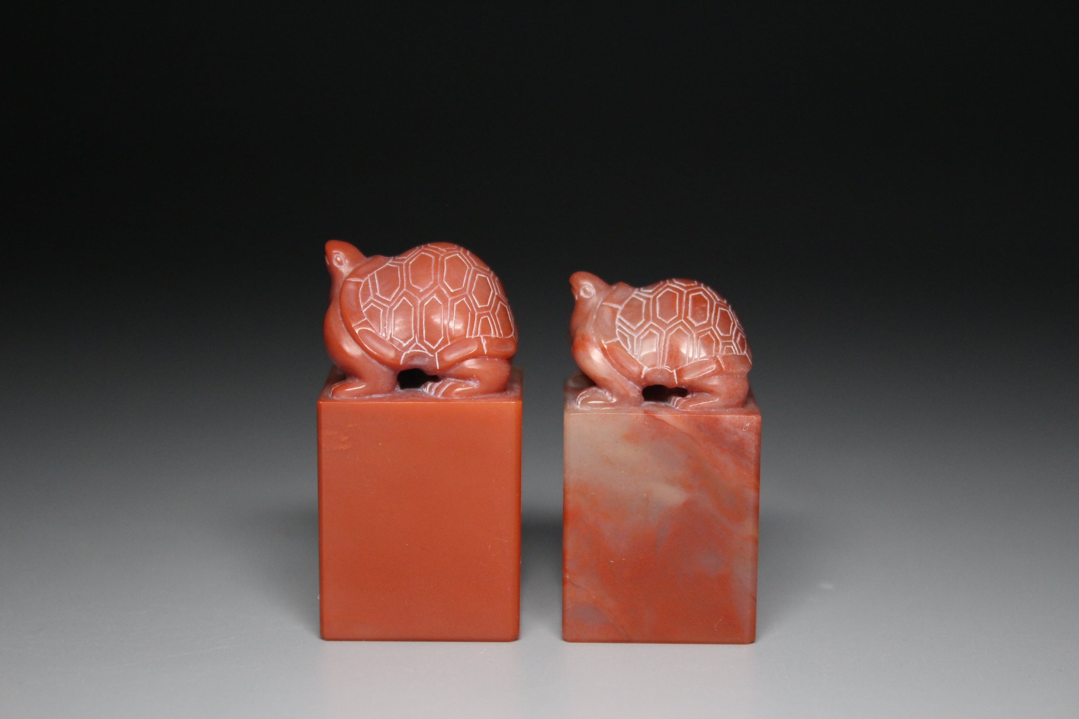 双獣戯珠】 螭虎 古獣 美品 高級印材 篆刻 印石 ラオス印石 水凍 双獣