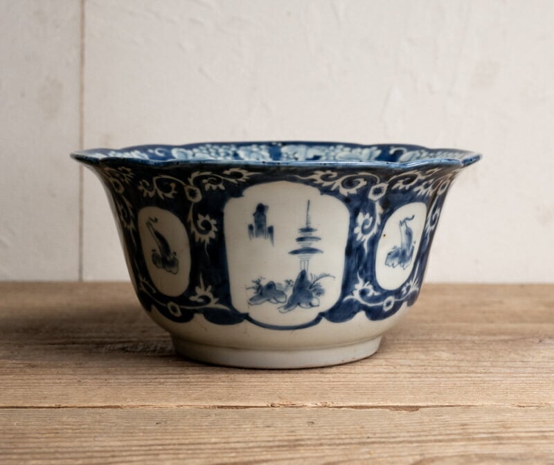 古伊万里 渦福 吉祥文色絵鉢 江戸中期 Yahoo!オークション -「古伊万里