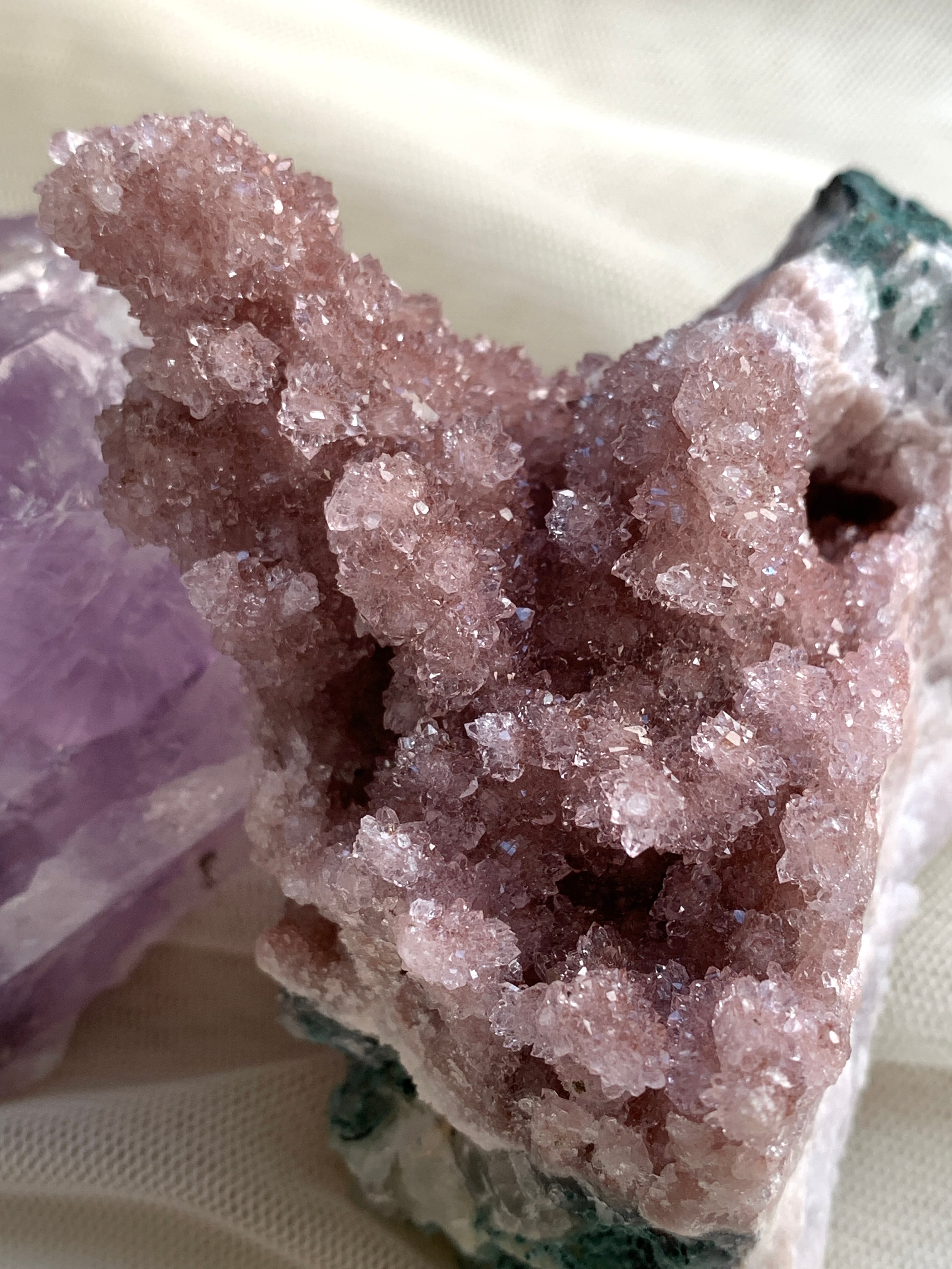 プチドゥルージーセット（ピンクアメジスト＆カルサイトオンアメジスト