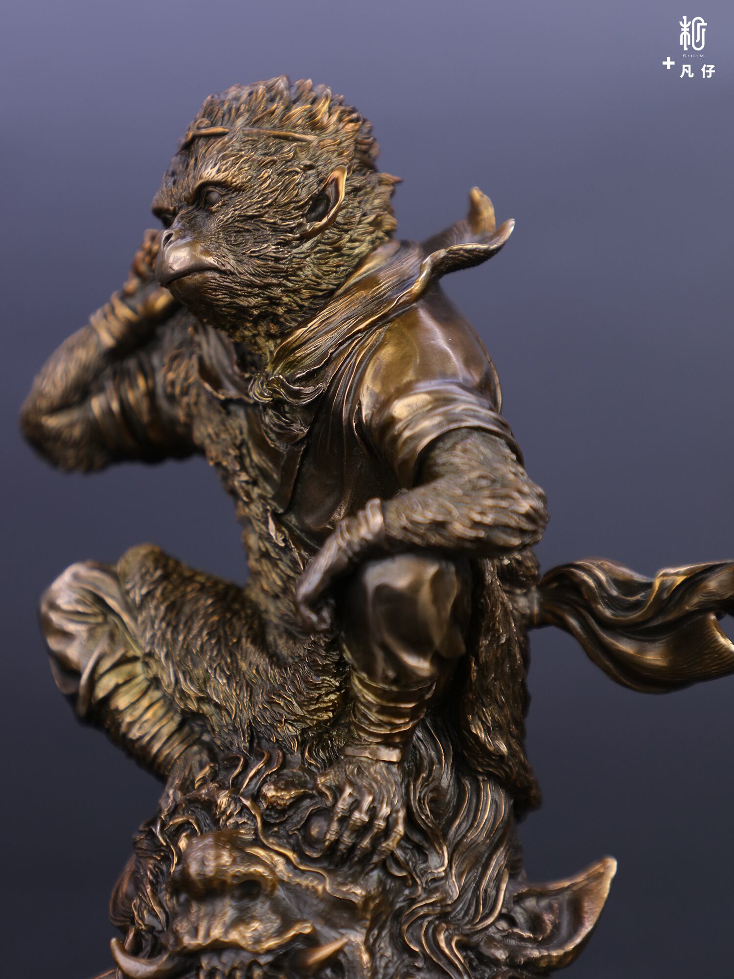 ♥値下げ！孫悟空ブロンズ像10．2kg銅像西遊記仏像骨董古玩