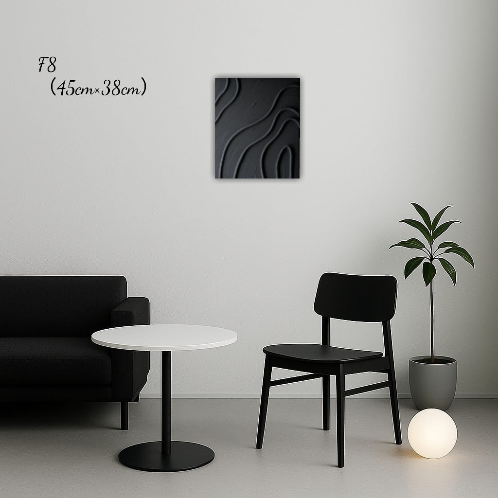 soil（＃18）】アートパネル テクスチャーアート モノトーン シンプル