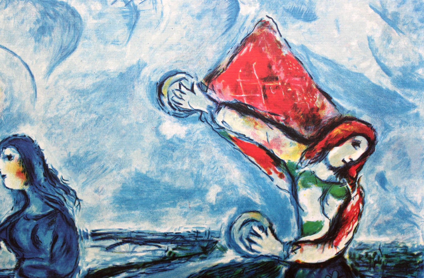 ≪ マルク・シャガール ≫ オリジナルリトグラフ 1960年 OFFERING MARC