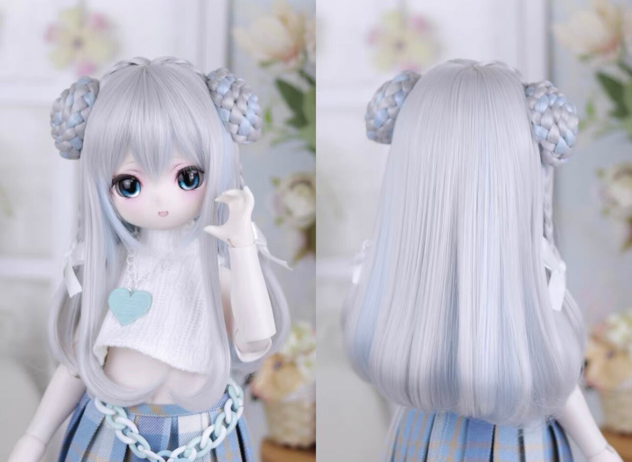 BJDドール用ウィッグ 8-9インチ MDD/kumako/DDサイズ通用 全3色 1/3