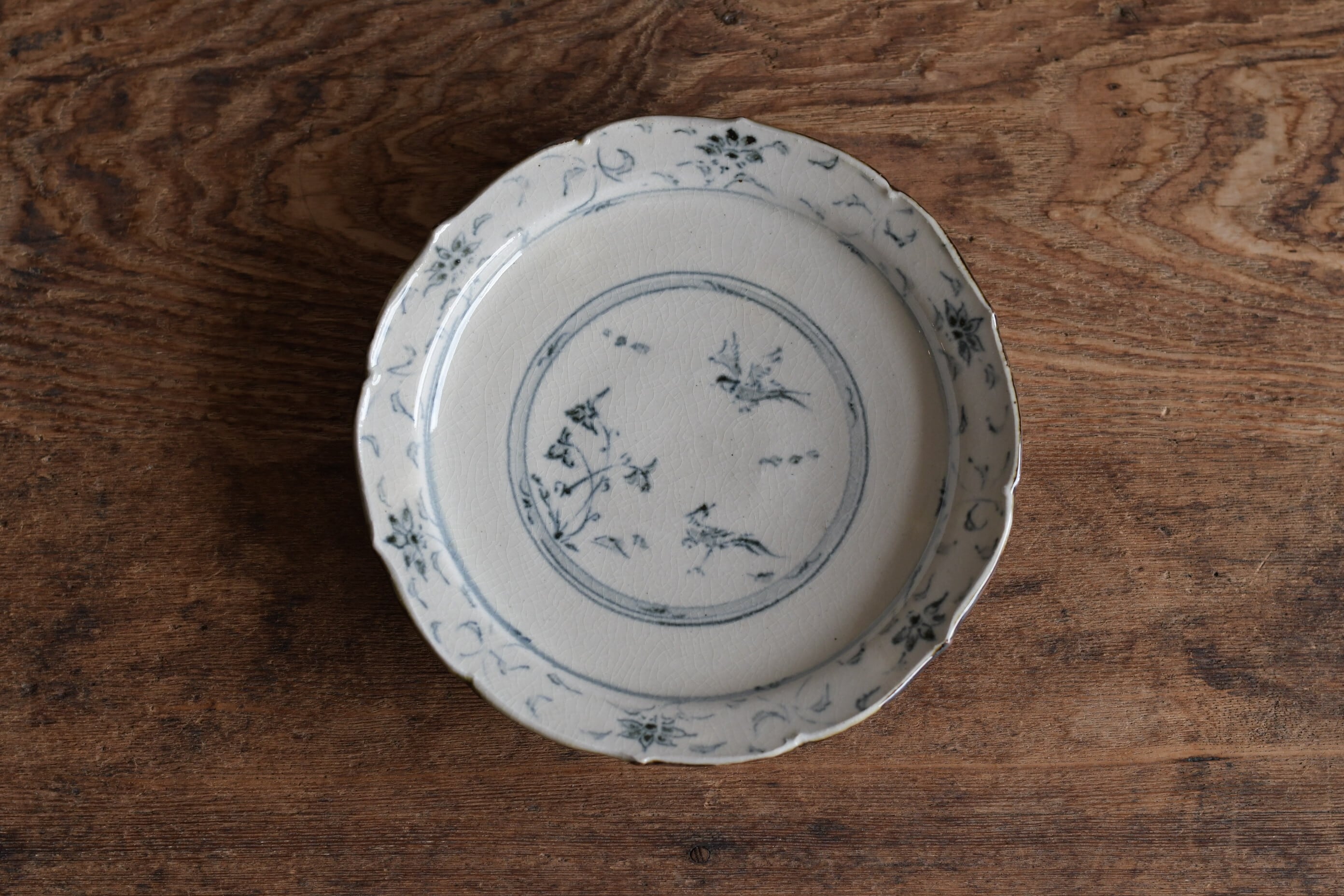 藤田佳三さん 染付絵皿 21cm 藤田佳三さん 染付絵皿 21cm 藤田佳三さん