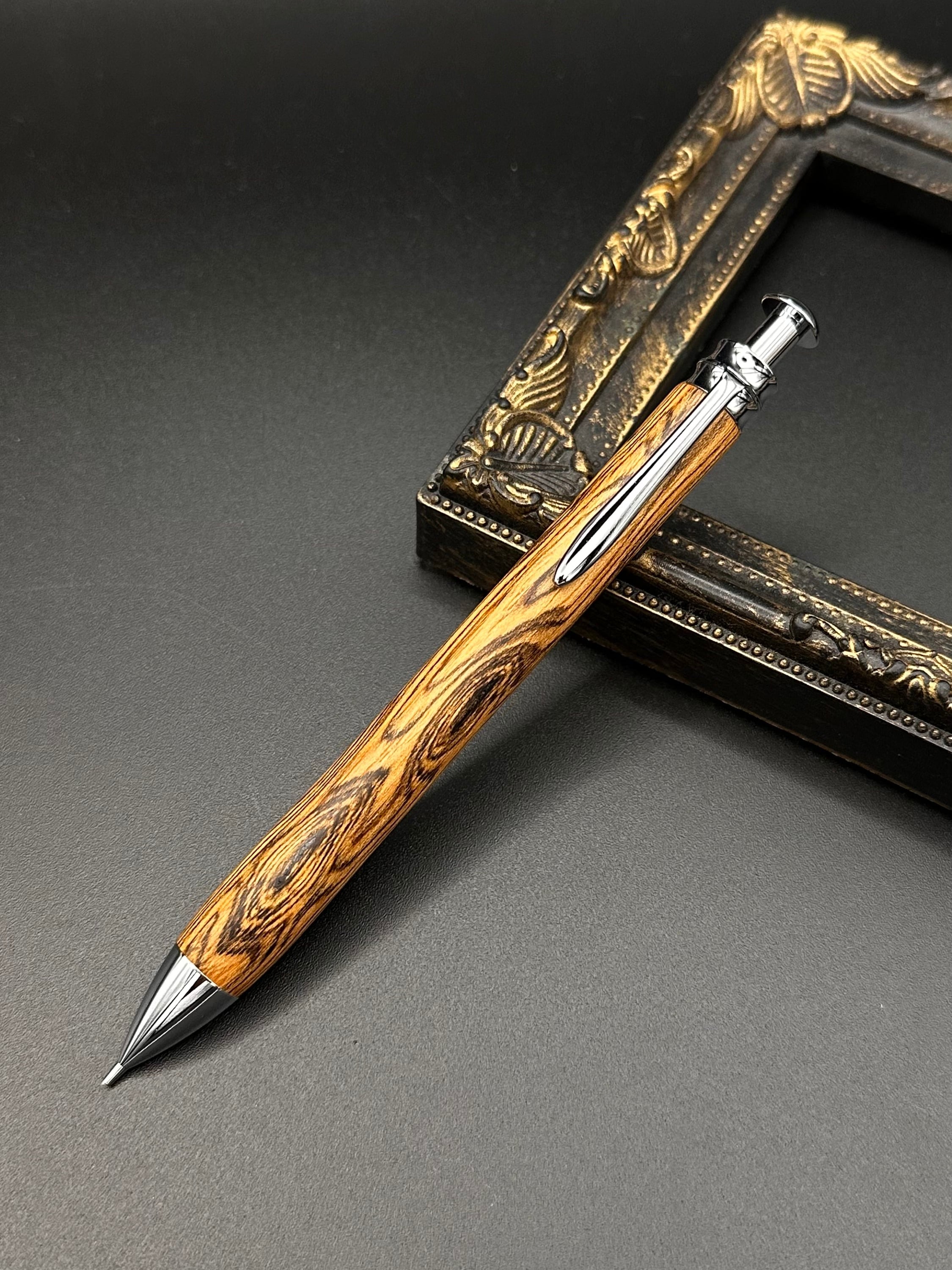 木軸ペンFlambergサンピューラシャープペン大叶紫檀ボア・ド・ローズ