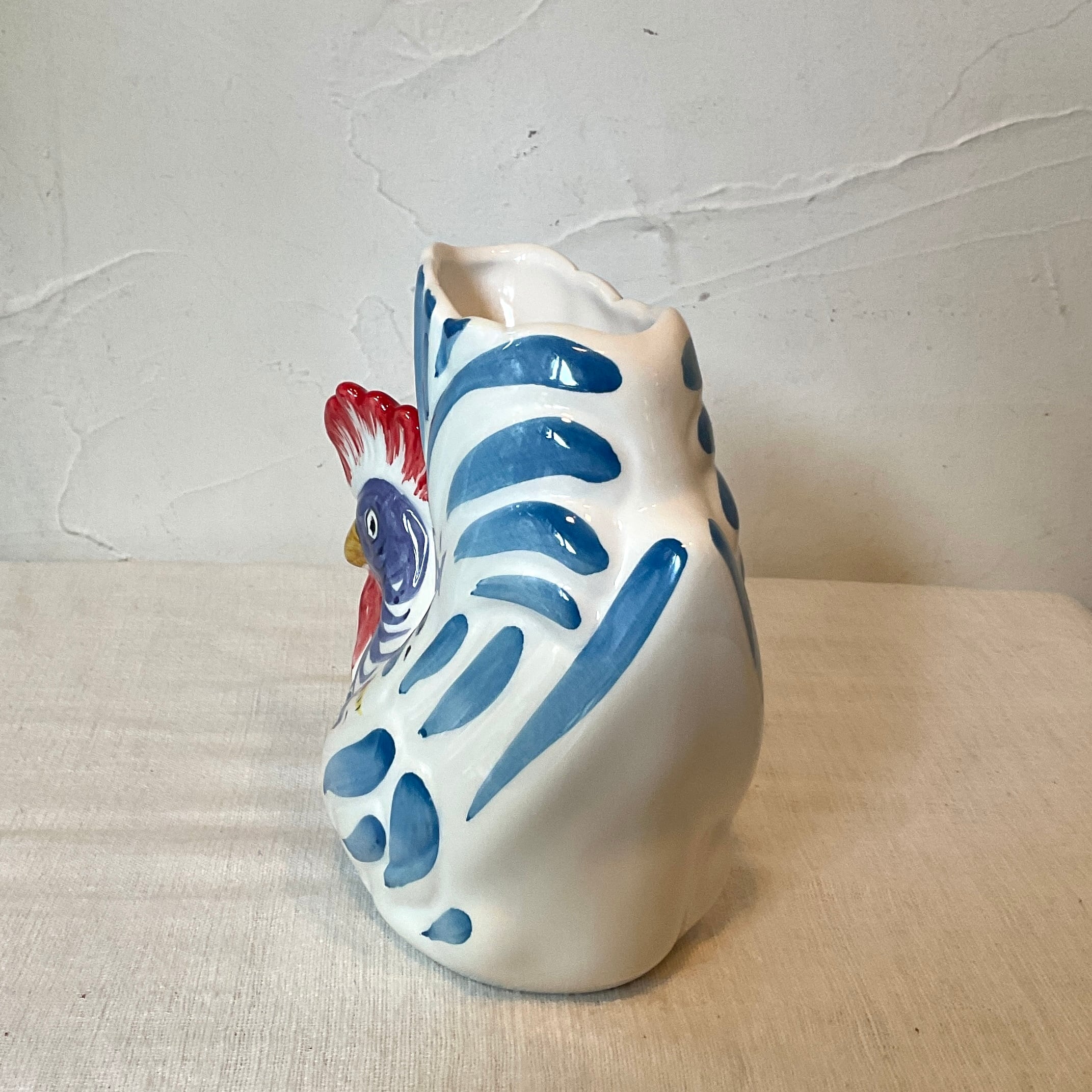イタリア陶器】にわとり花瓶（水色） | 照明＆エシカルライフスタイル