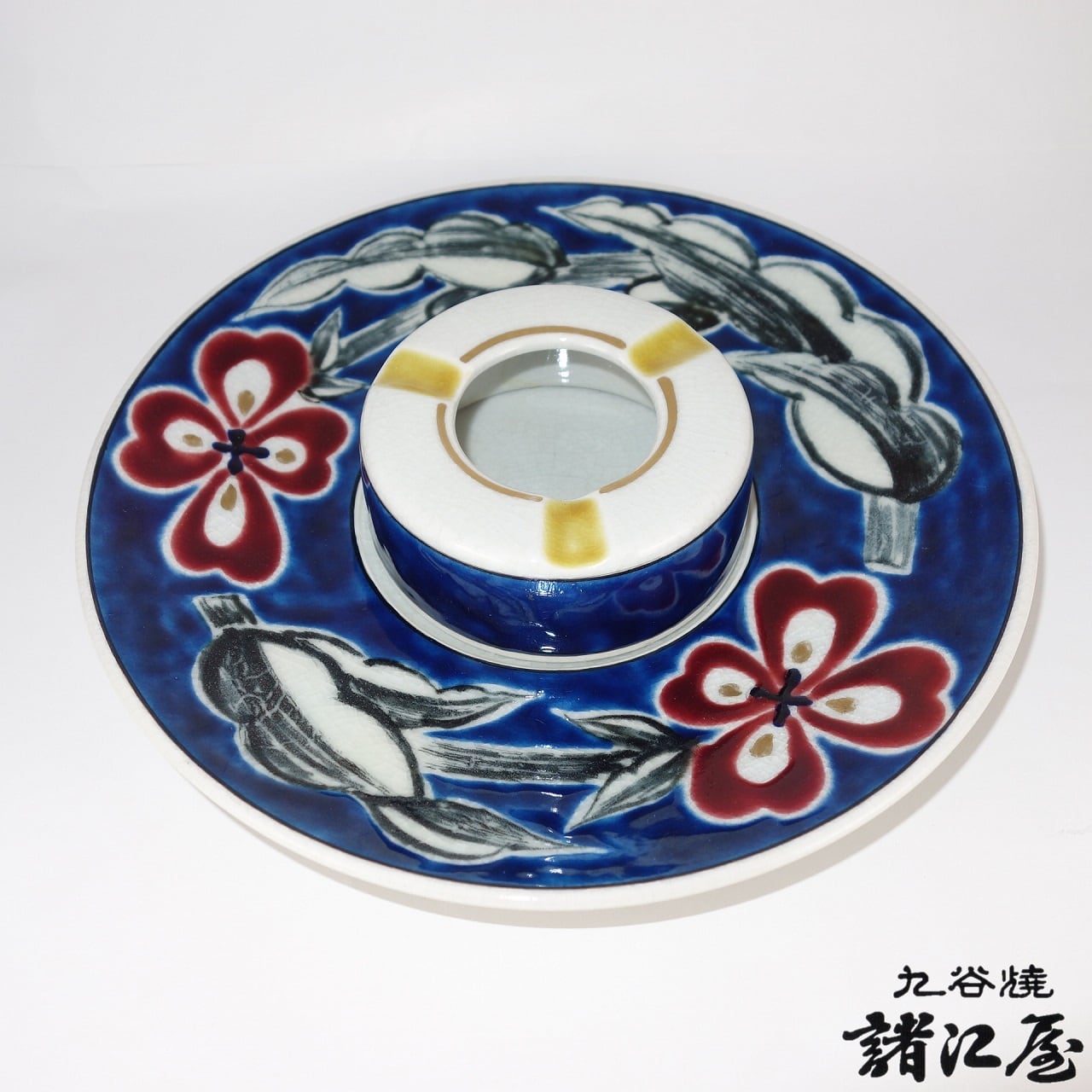 九谷焼光星窯三然子畫飾り皿です 九谷焼光星窯三然子畫飾り皿です