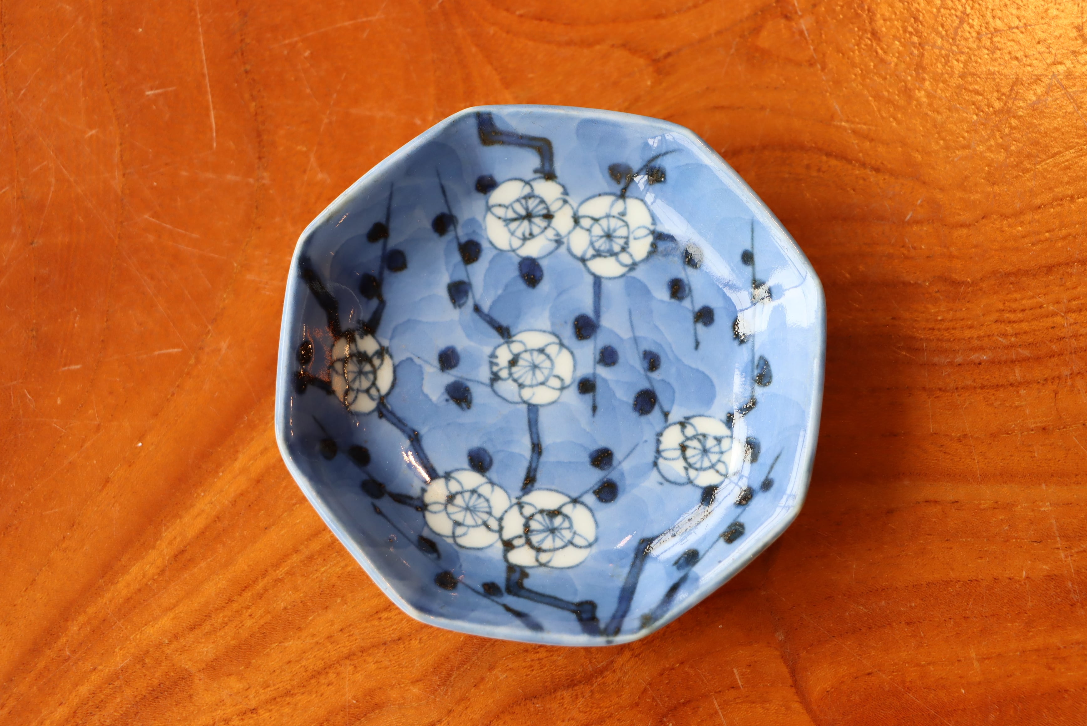 古伊万里 型紙摺印判 染付 小皿 豆皿 6客 古伊万里 型紙摺