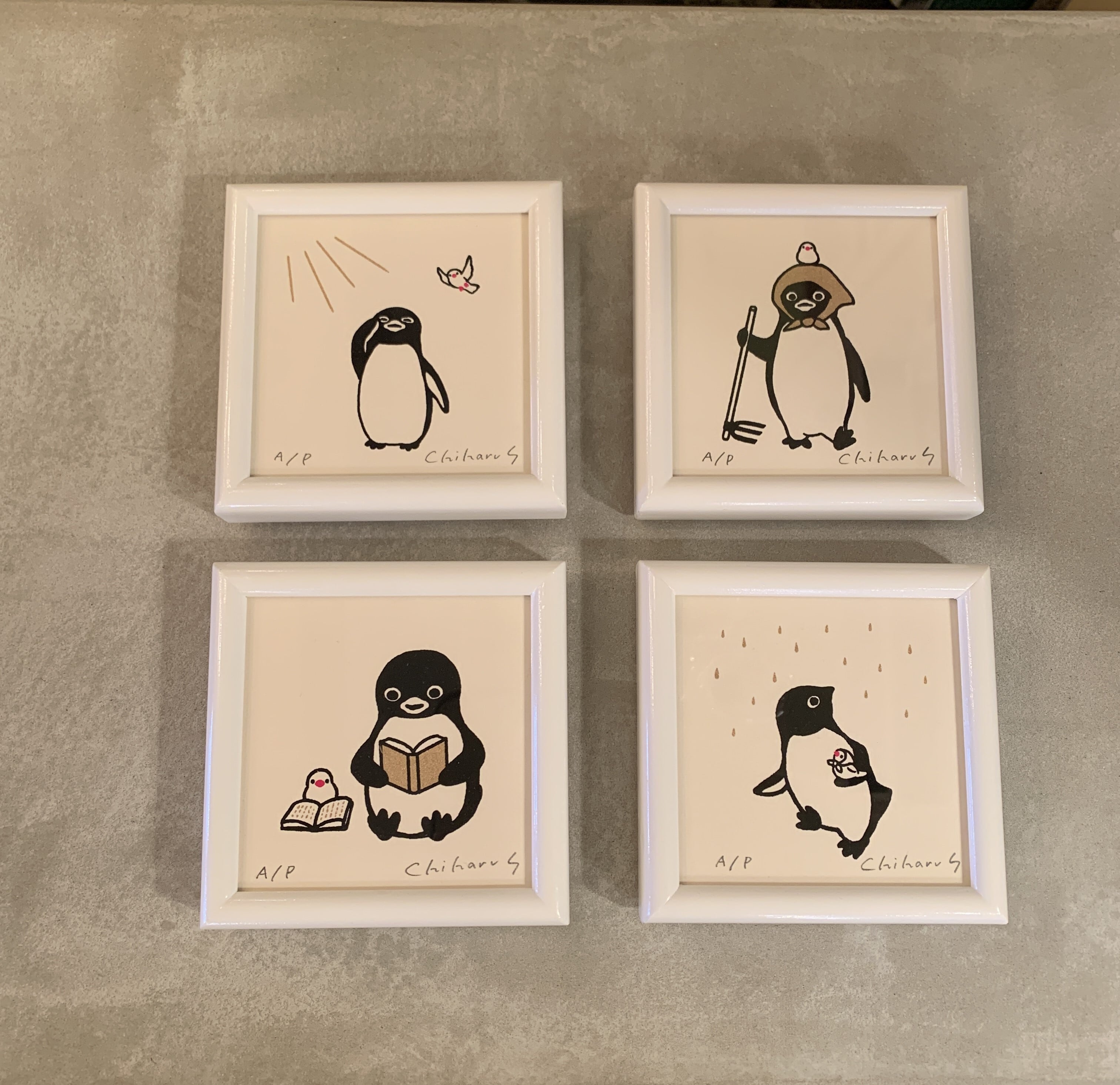 限定品】さかざきちはる シルクスクリーン suicaのペンギン