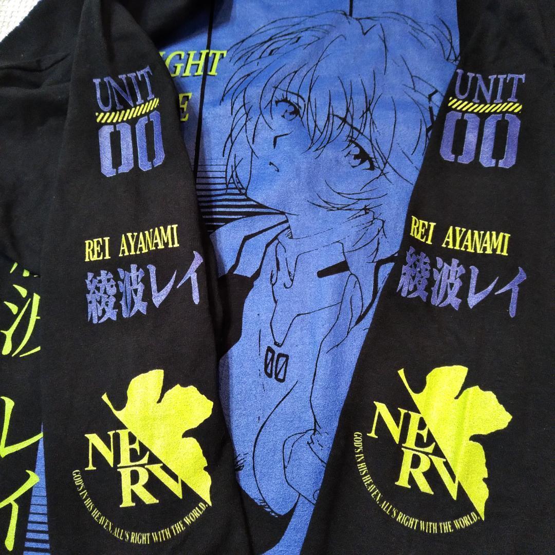 エヴァンゲリオン 長袖Tシャツ XLサイズ 黒 綾波レイ アニメT ロンT