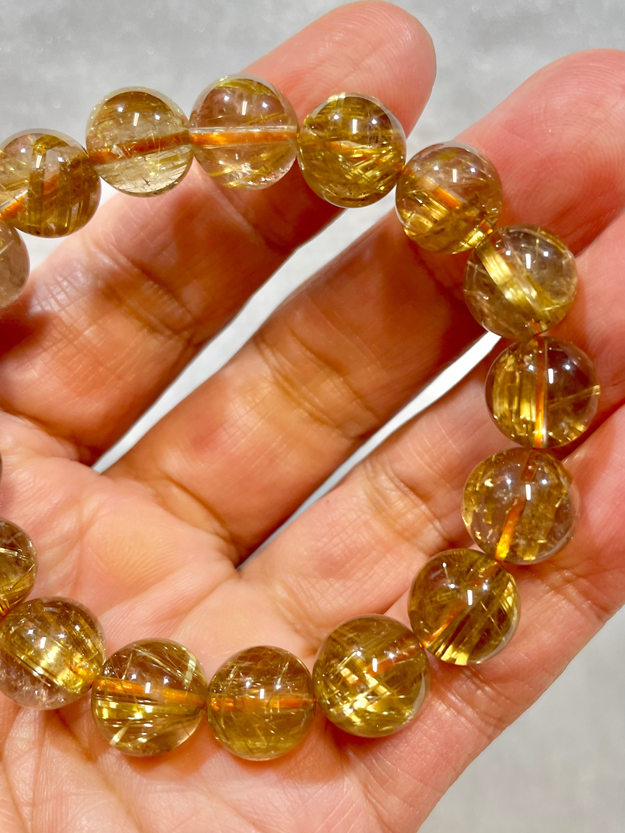 8) スーパー「ゴールド・ルチル」ブレスレット11.5mm | レムリアの太陽