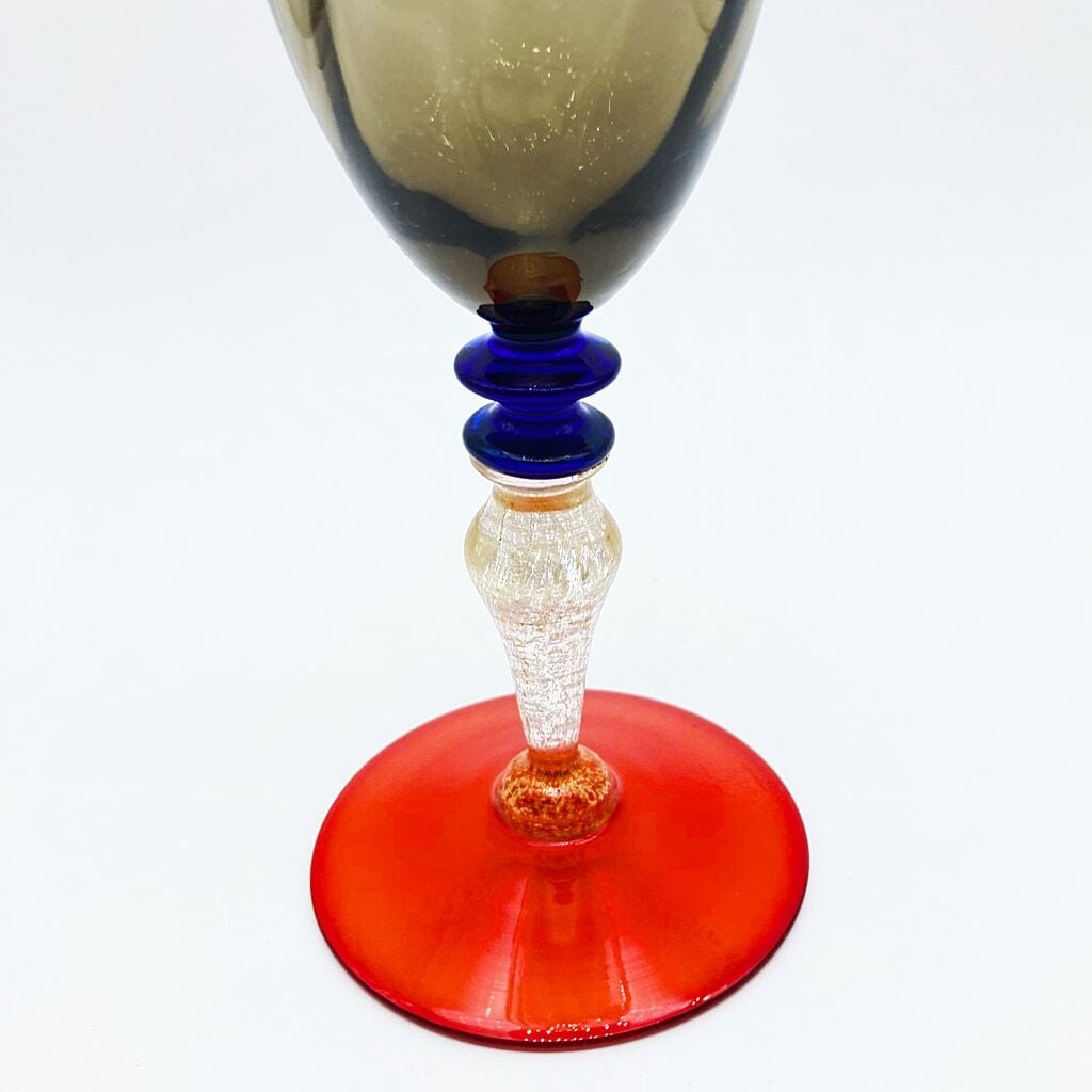 T 超高級 ベネチアングラス イタリア製 ムラノーガラス ワイングラス3