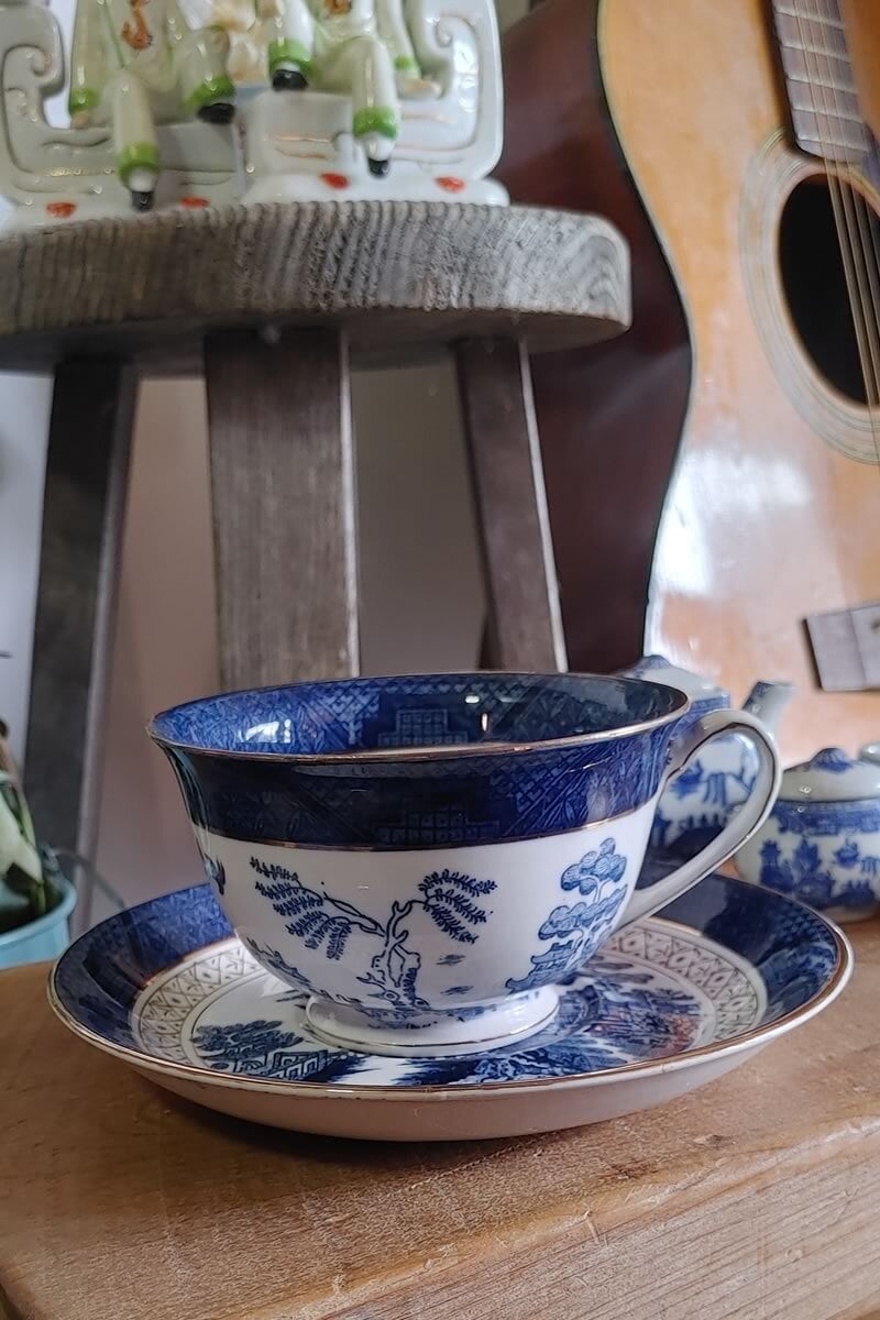 メイドイン オキュパイドジャパン ブルーウィローパターン シノワズリ