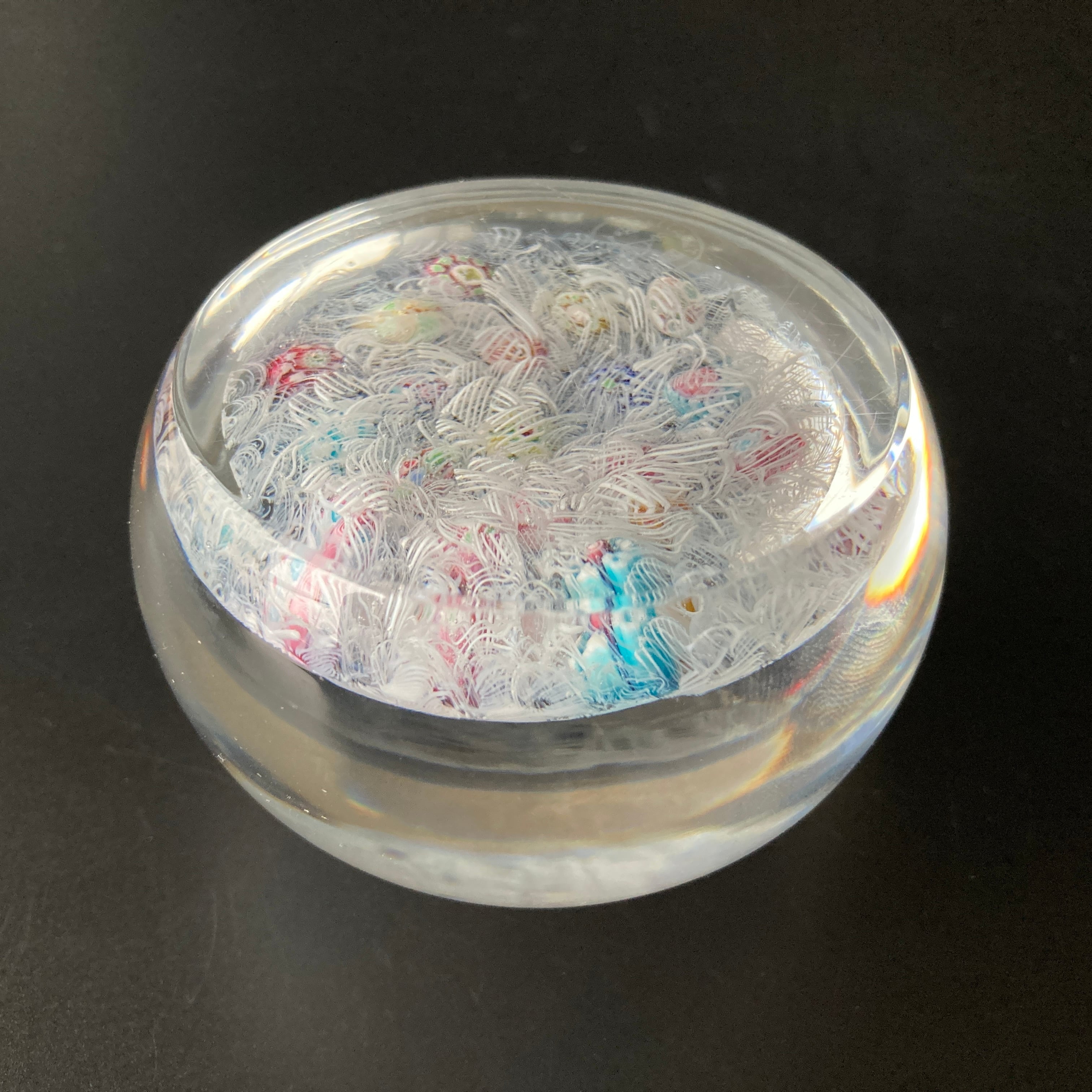 希少 1989 OLD BACCARAT バカラ クリスタル ペーパーウェイト （千の花