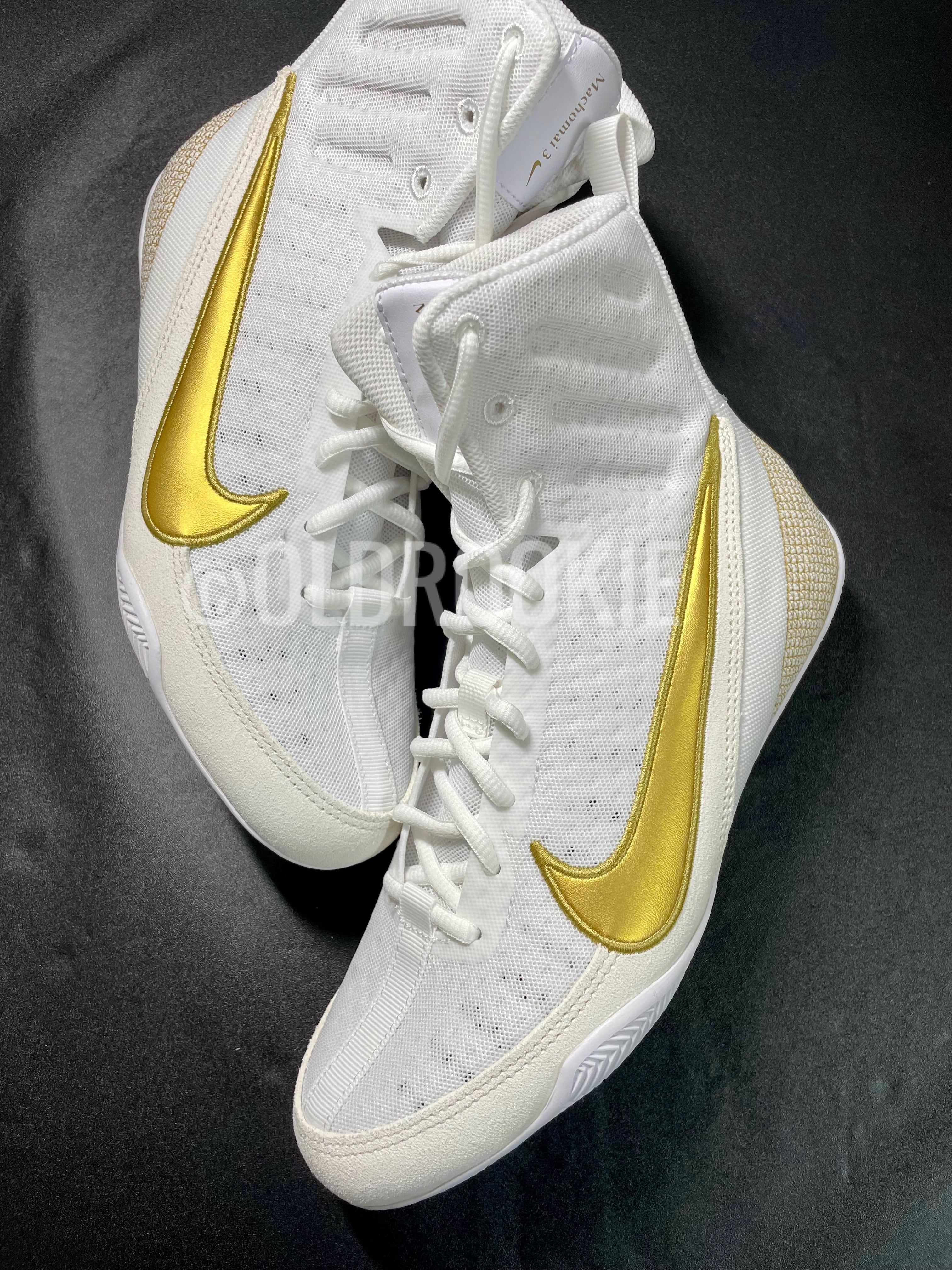 Nikeマチョマイ3ボクシングシューズ ホワイト/ゴールド | ボクシング