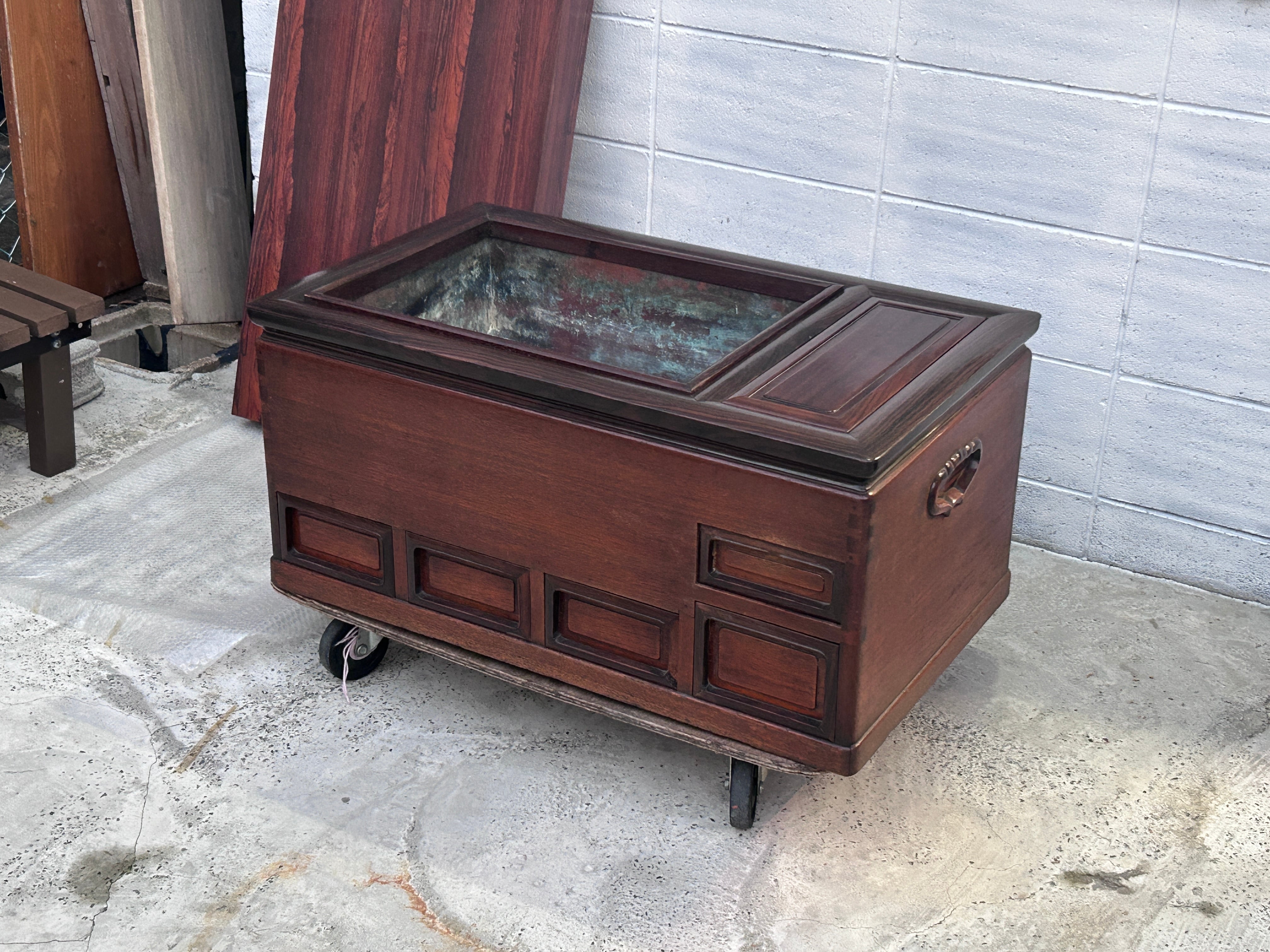 長火鉢箱火鉢小型アンティーク煙管