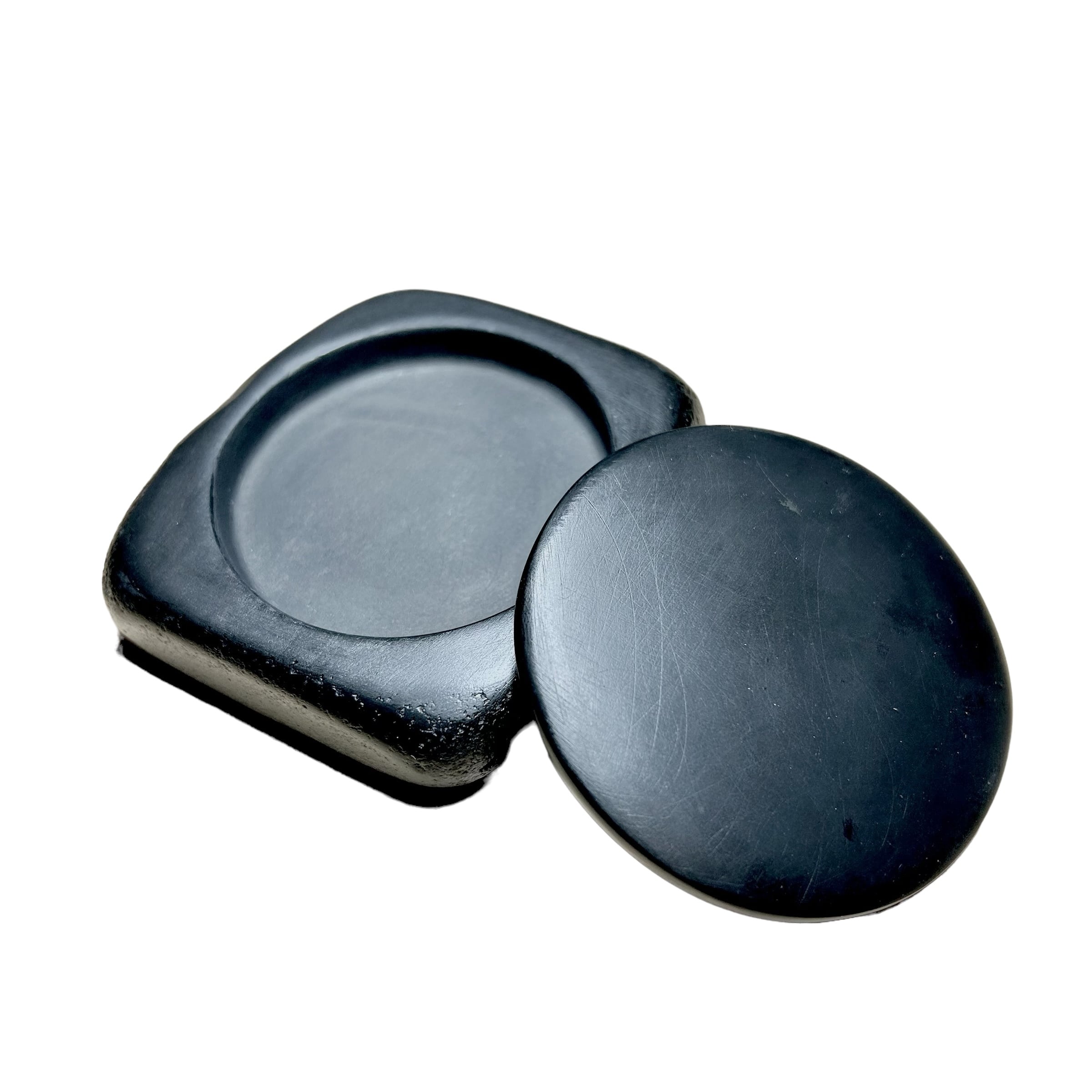 新品未使用』甲州銘石 高級雨畑御硯 蓋付 タテ14✕ヨコ8 ✕高さ2.5（cm