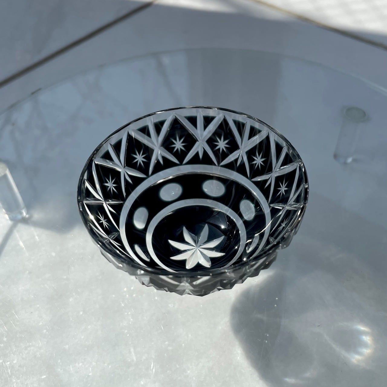 切子ガラス盃 島津薩摩切子】 二色衣 脚付盃 cut202 – ㈱島津興業 島津