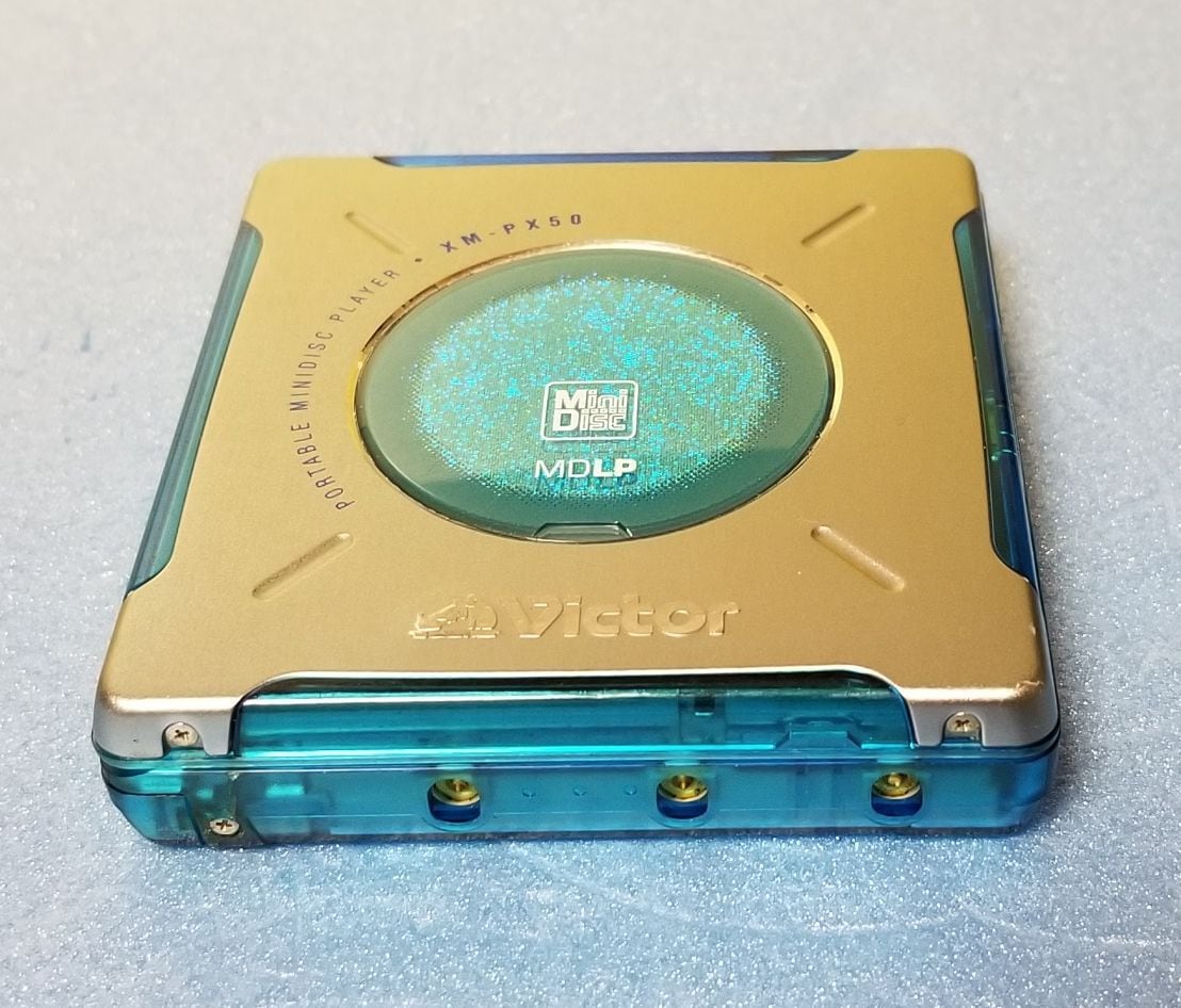 ◇動作品2台 Victor ビクター ポータブルMDプレーヤー XM-C17(ブルー