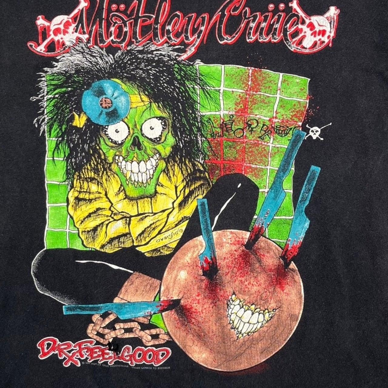 80's “Motley Crue × PUSHEAD” Band Print Tee「DR.FEELGOOD」 | RENGA