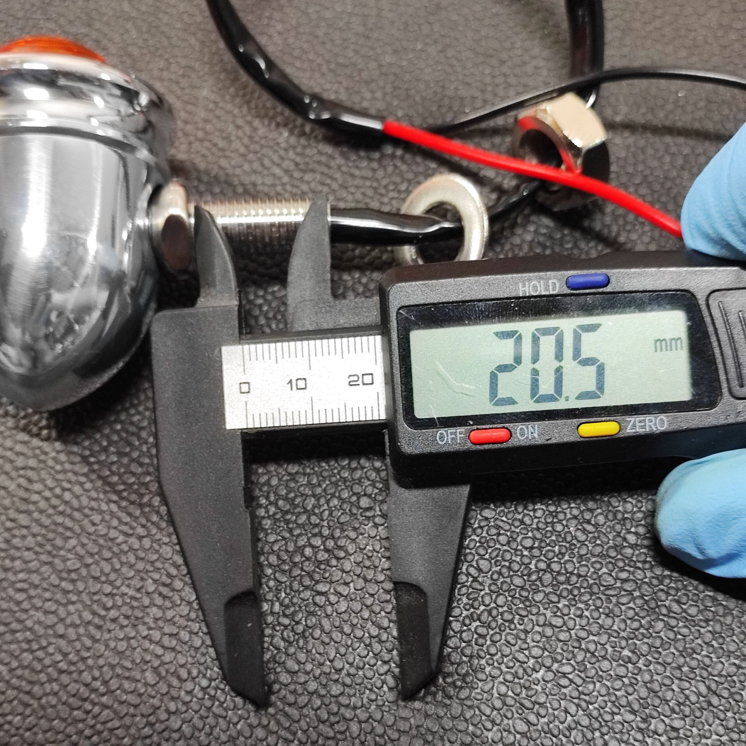 TL007]ミニバレットウインカー 電球 M10-P1.25 アルミ ポリッシュ 4個