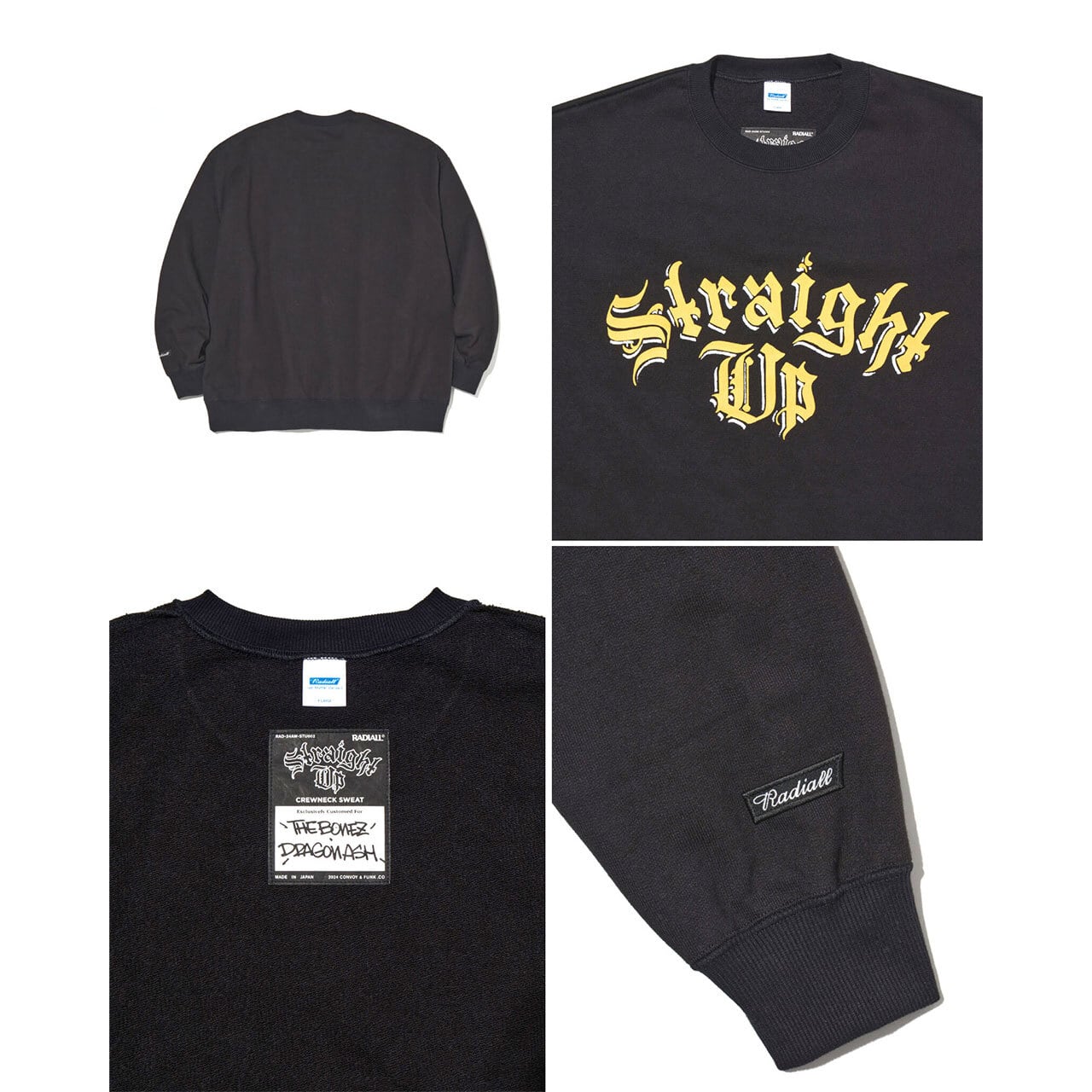 RADIALL × The BONEZ × Dragon Ash / Straight Up CREW NECK