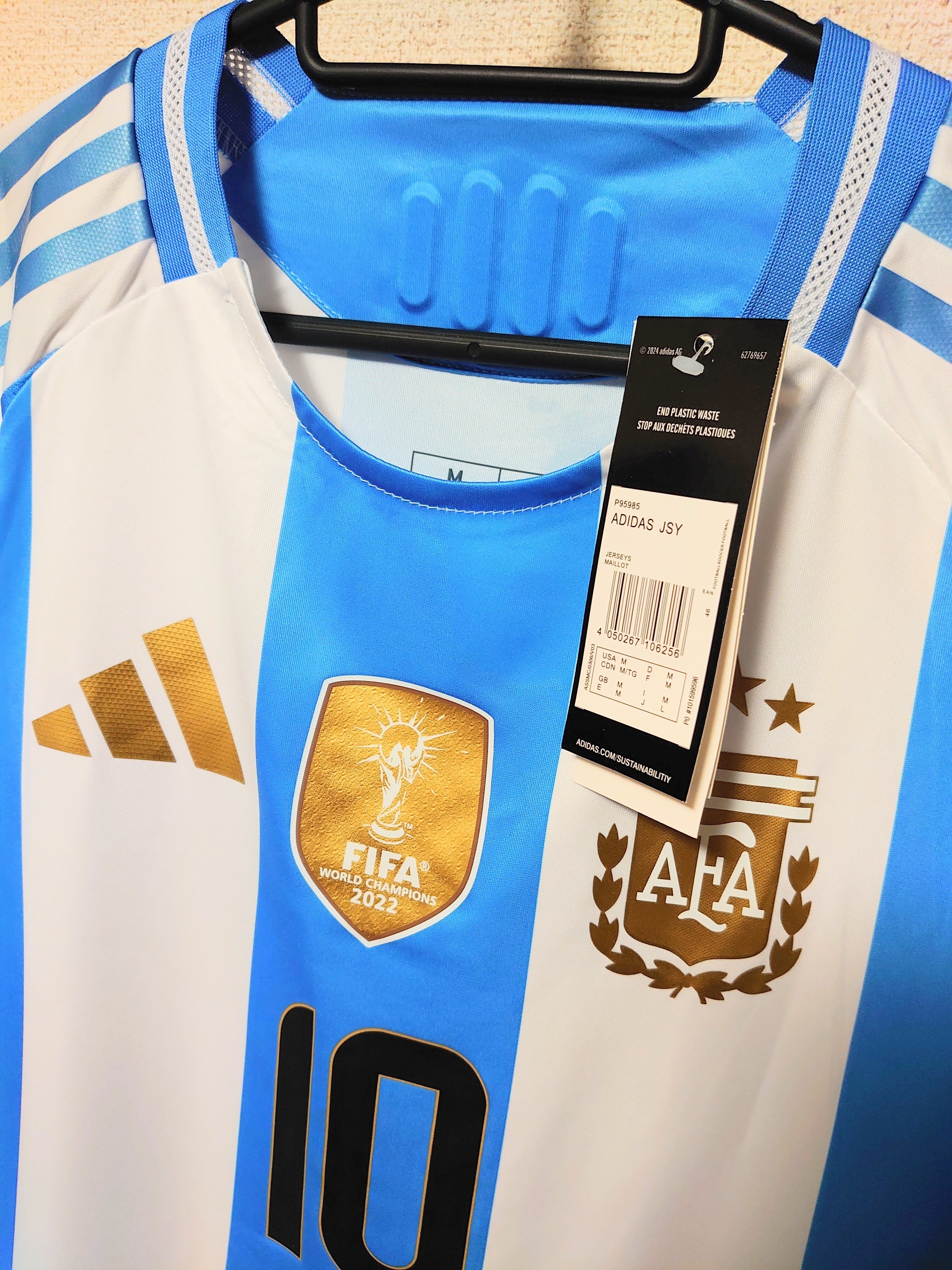 メッシ ユニフォーム XLサイズ XL】希少サイズ アルゼンチン代表