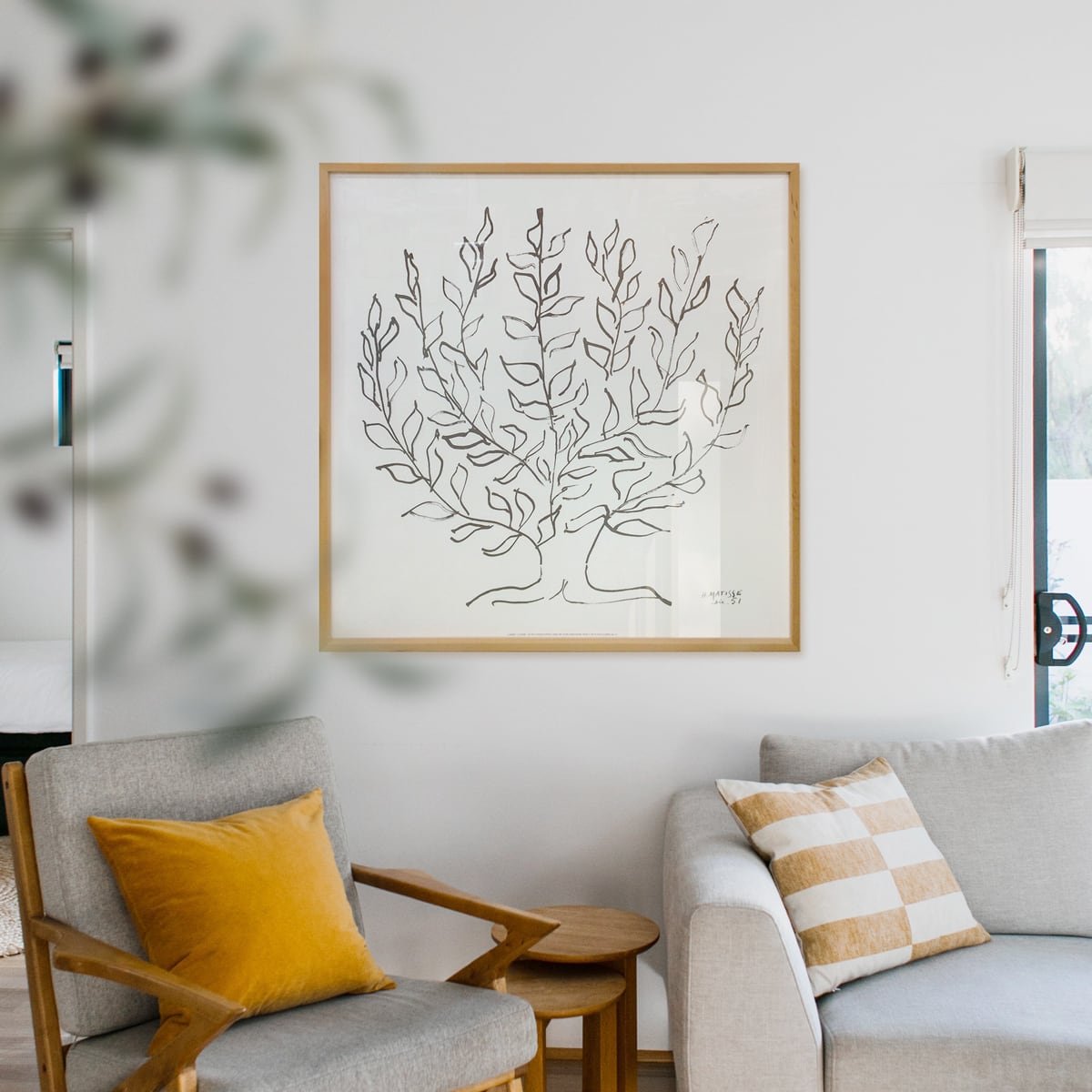 額縁付き] アンリ・マティス「Le platane（低木）LLサイズ」大型サイズ