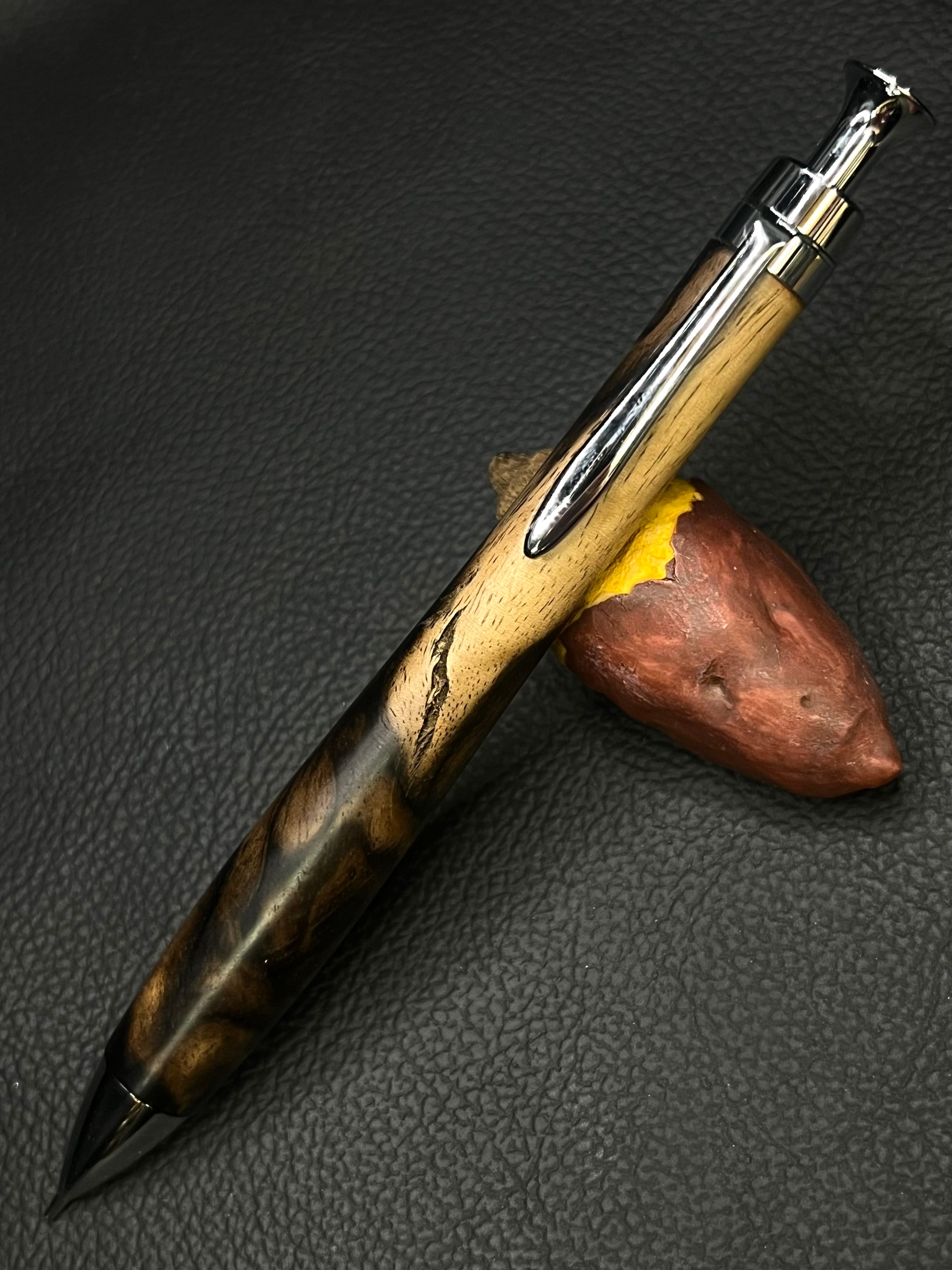 23 極上＋花梨瘤 ゴールド金具 0.5シャープペンシル orボールペン