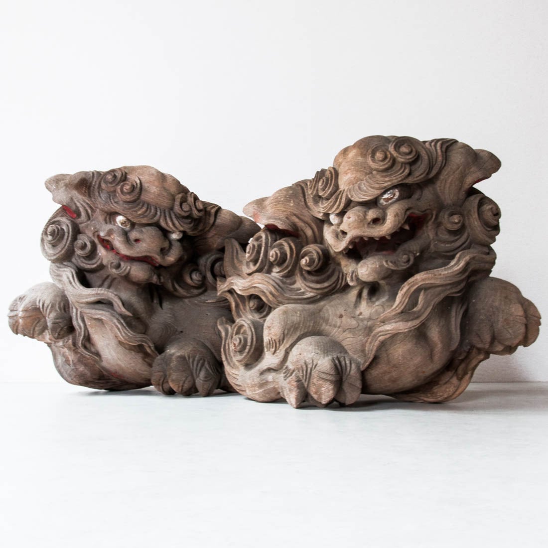 獅子の木鼻一対 | 越後古材