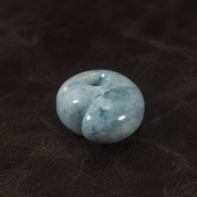 オーダー品】勾玉2種類 青瑪瑙と翡翠 糸魚川産翡翠 勾玉 青 38mm