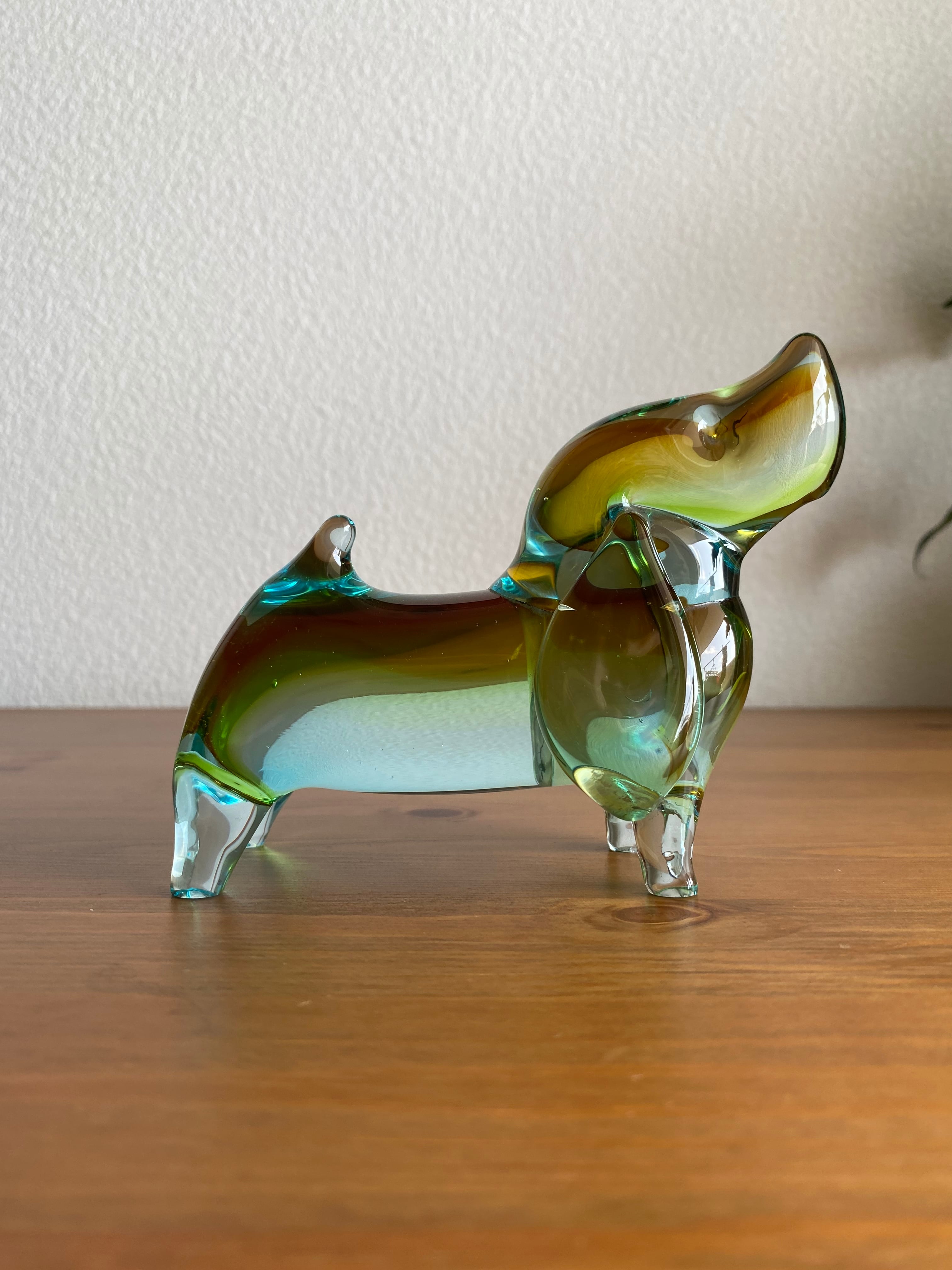 犬のガラス製オブジェ | 骨董品店 これこれ