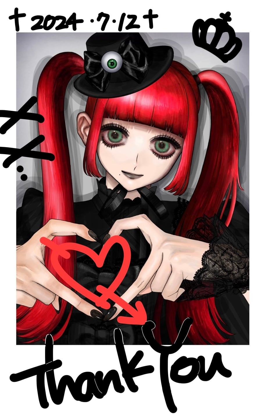 HNトレーディングチェキ風カード バースデーイラスト チェキ風イラスト