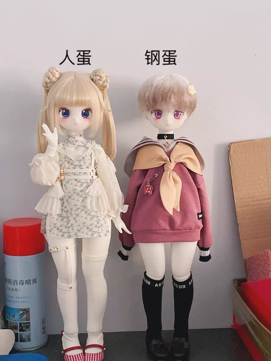 アウトフィット.頭皮つきのウィッグ.本体アイシードールカスタム