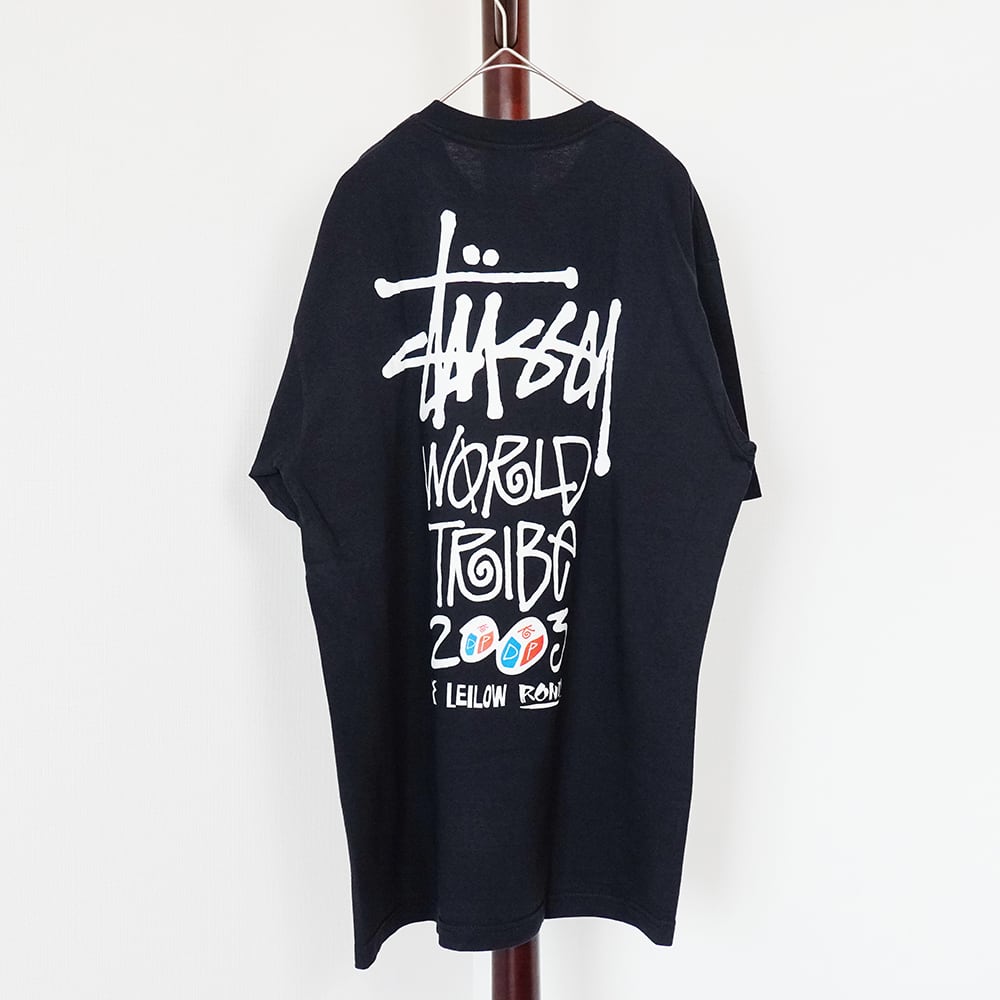 80s old stussy 総柄tシャツ ステューシー黒タグ