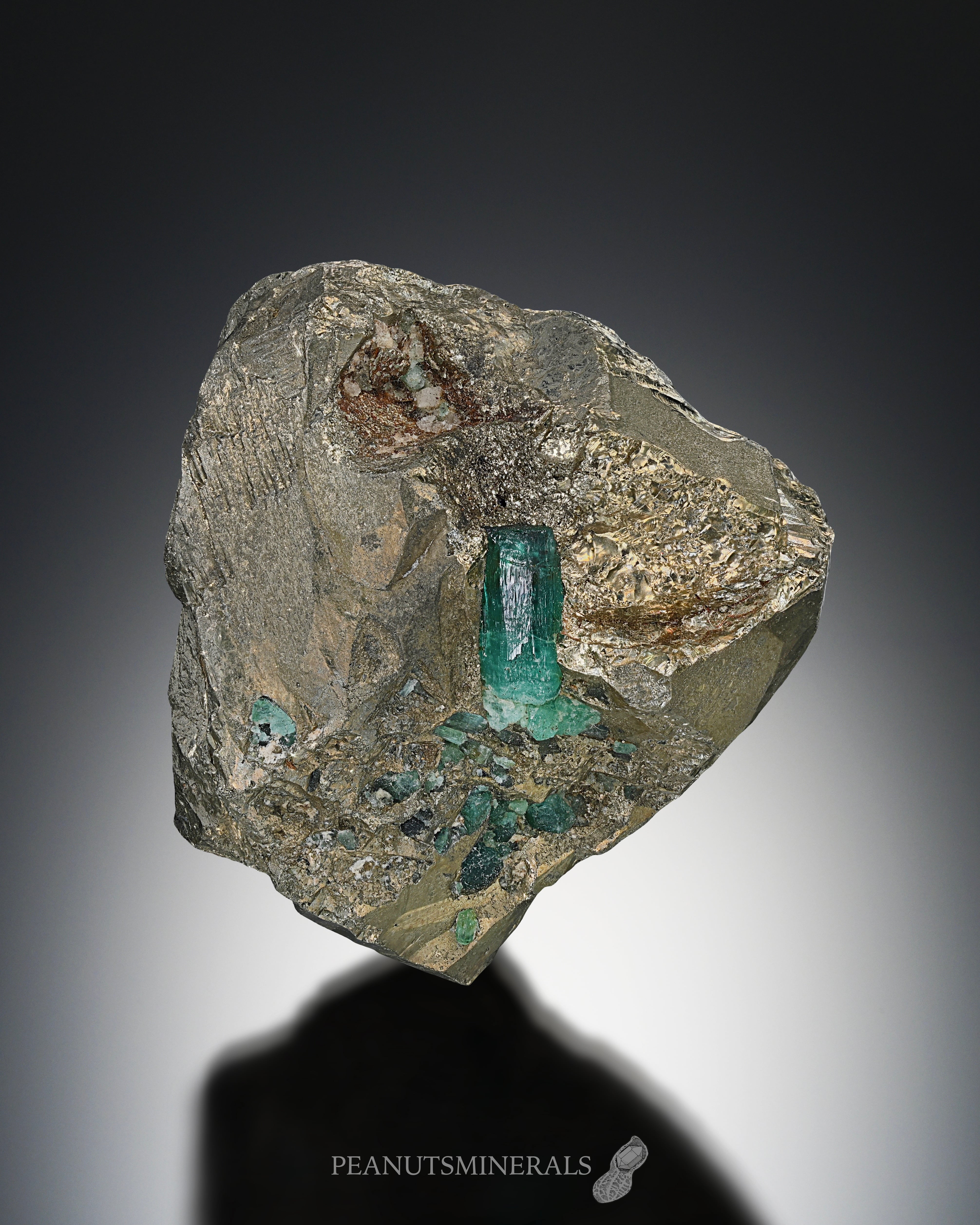 エメラルド / パイライト【Emerald on Pyrite】コロンビア産 | PEANUTS