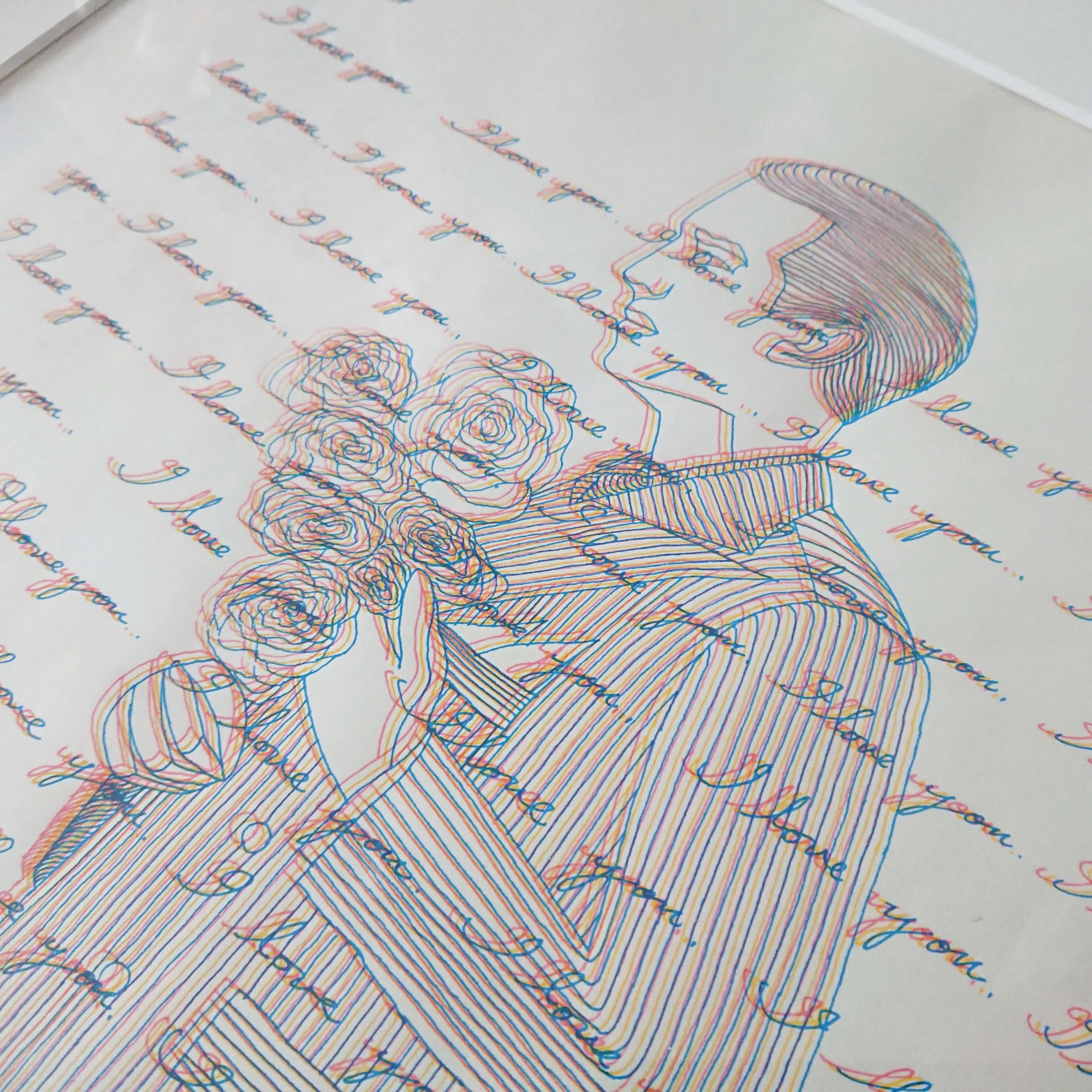 値下げ】靉嘔 AY-O（アイオウ) シルクスクリーン 『囀りB』 直筆サイン