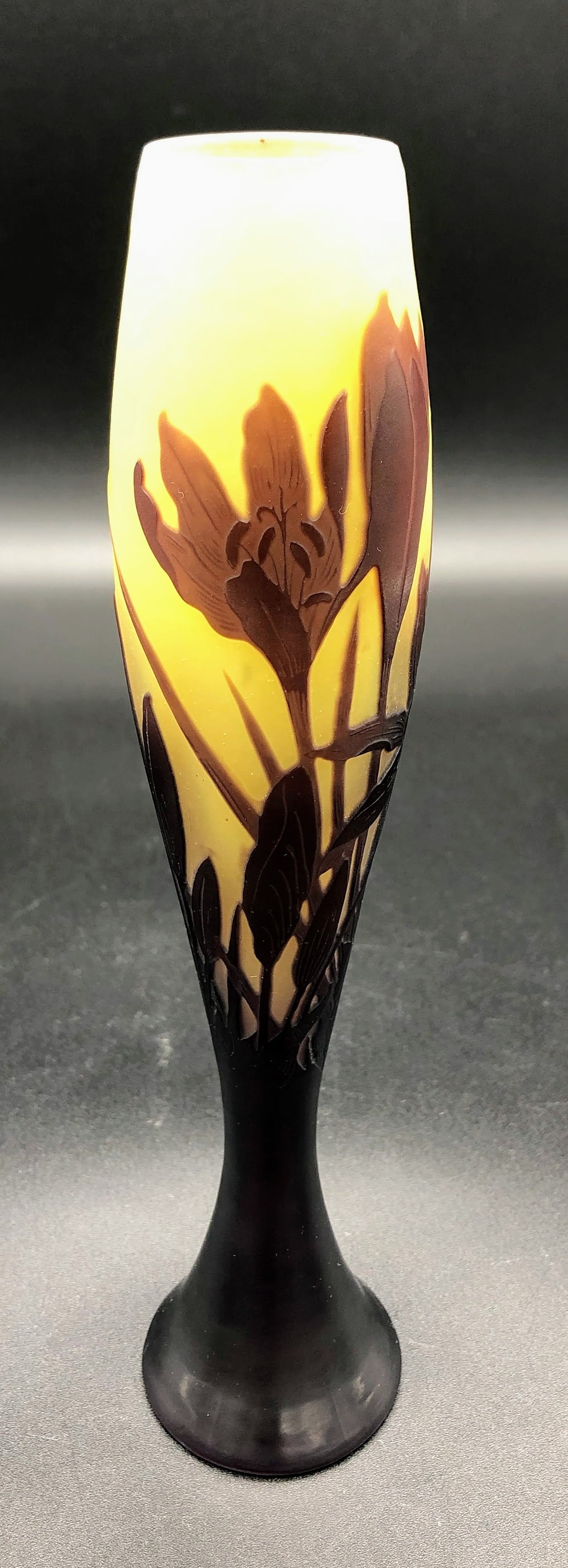 ◇証明書付◇Emile Galleエミールガレ ランプ 高さ36cm カメオ彫り