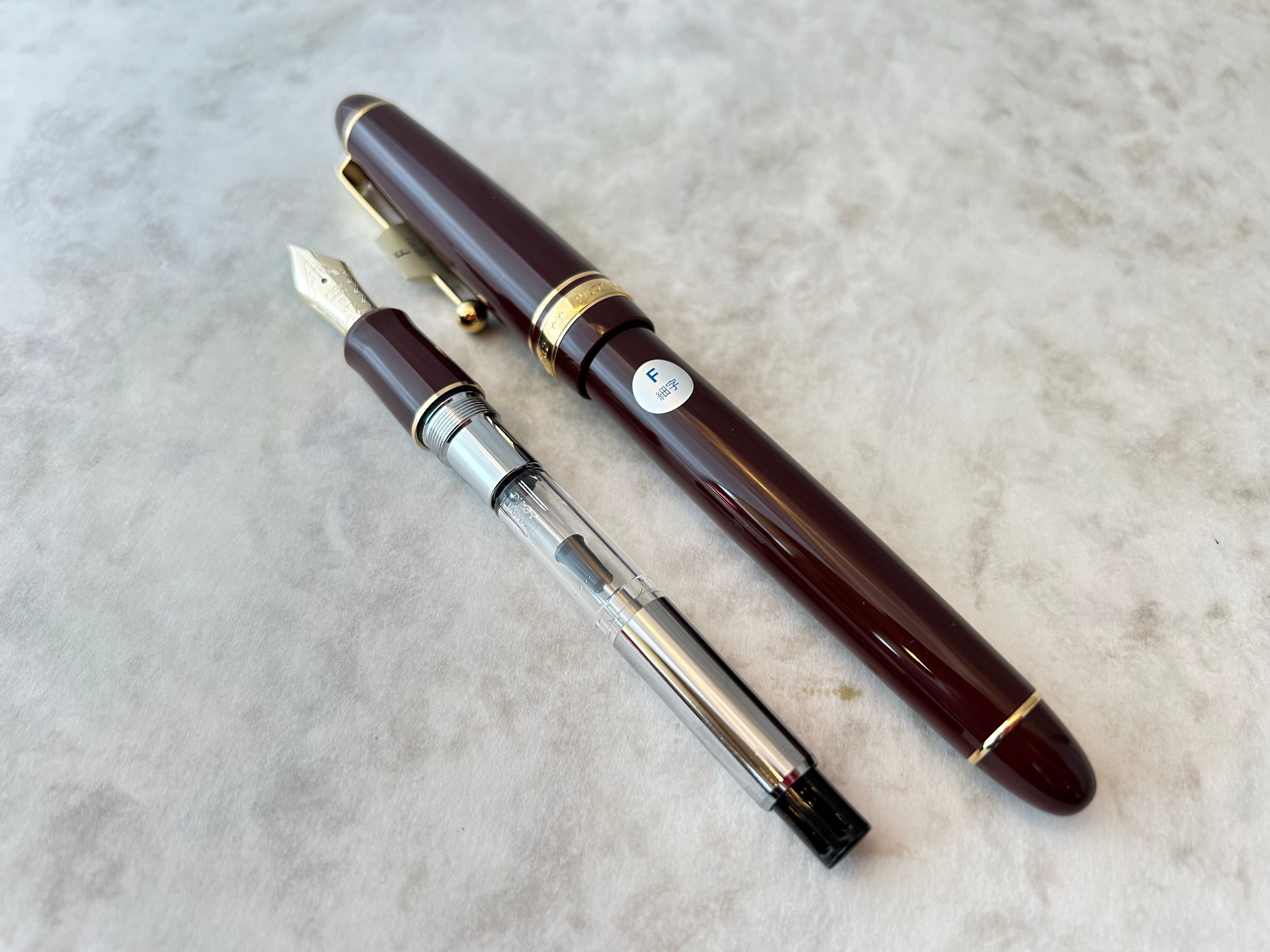 廃盤品 新品】PILOT カスタム742万年筆 ディープレッド F 細字