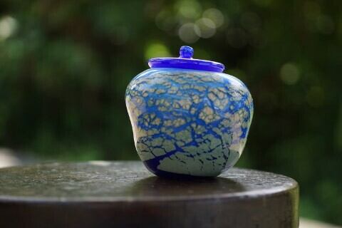 手元供養ガラス骨壷（骨壺）[城壁]｜No.0129 | ぎやまん倶楽部 公式